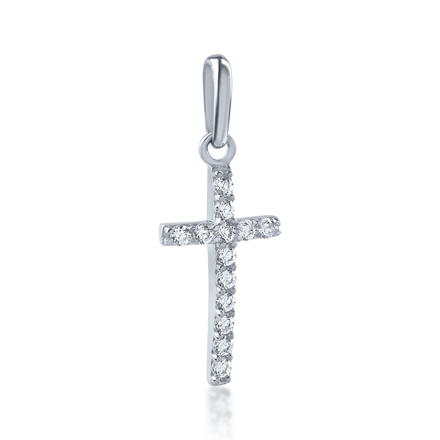 White gold cross pendant