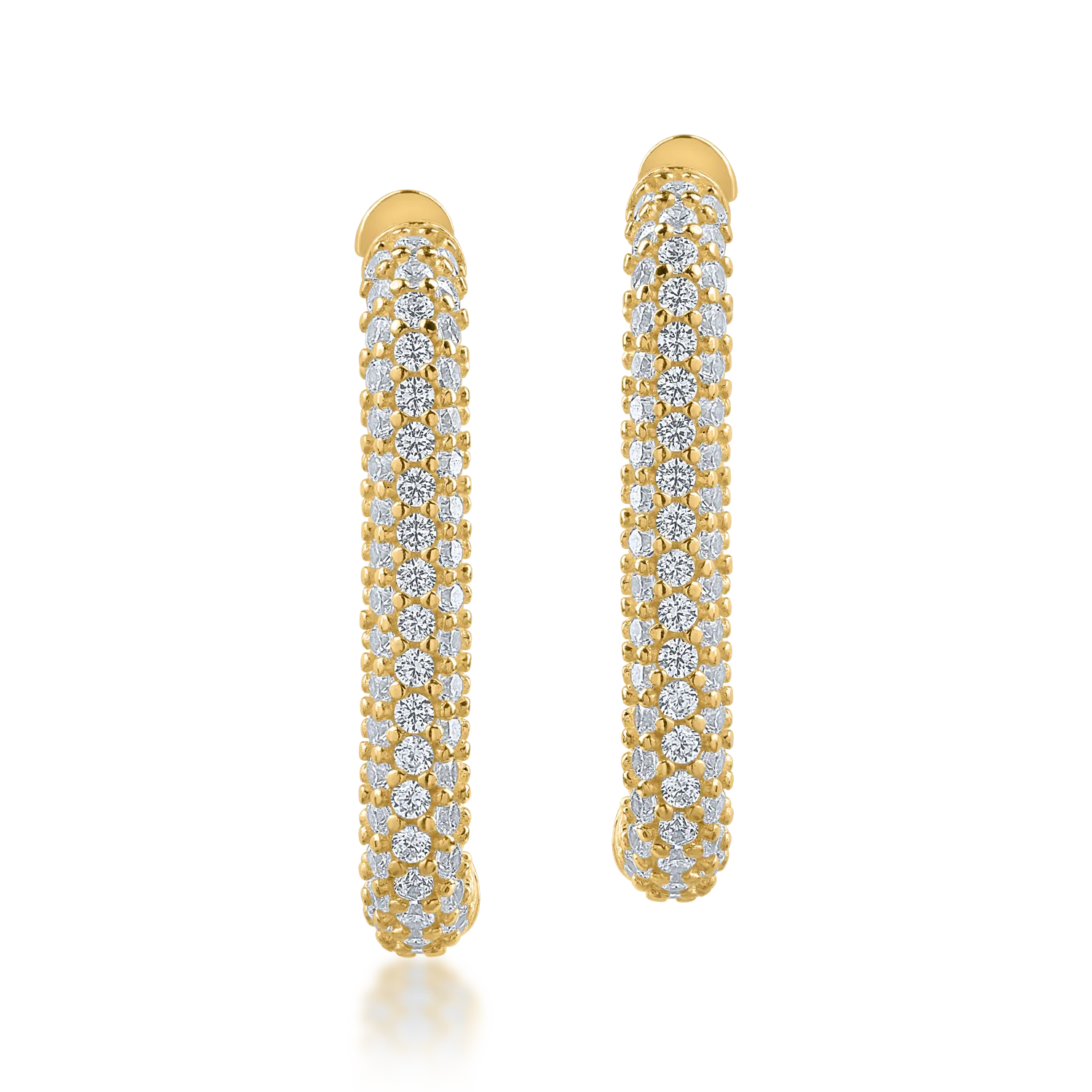 Yellow gold earrings