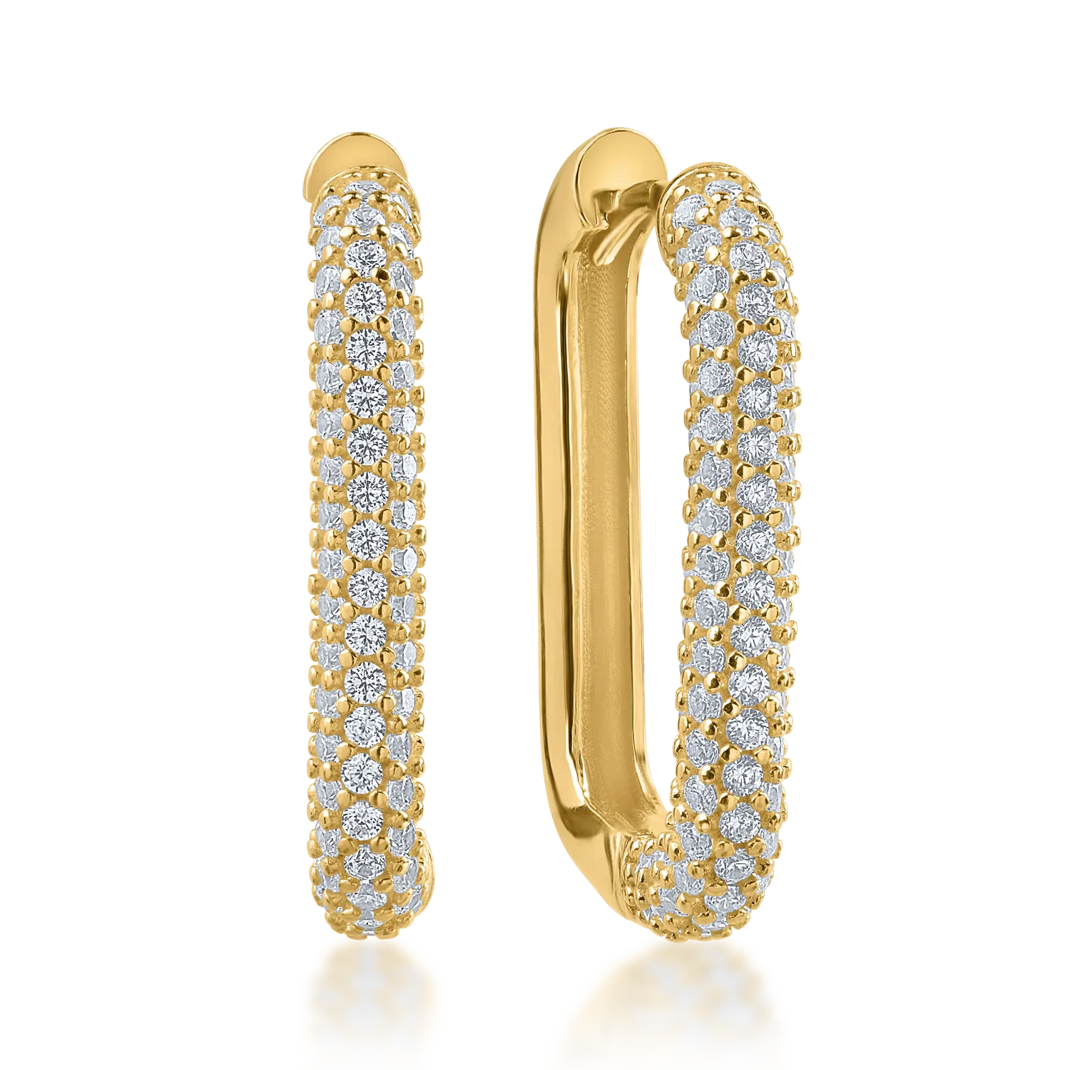 Yellow gold earrings