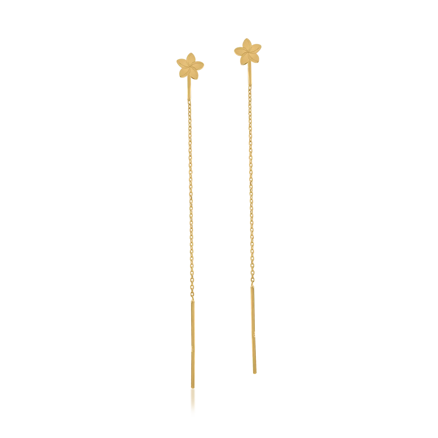 Yellow gold earrings