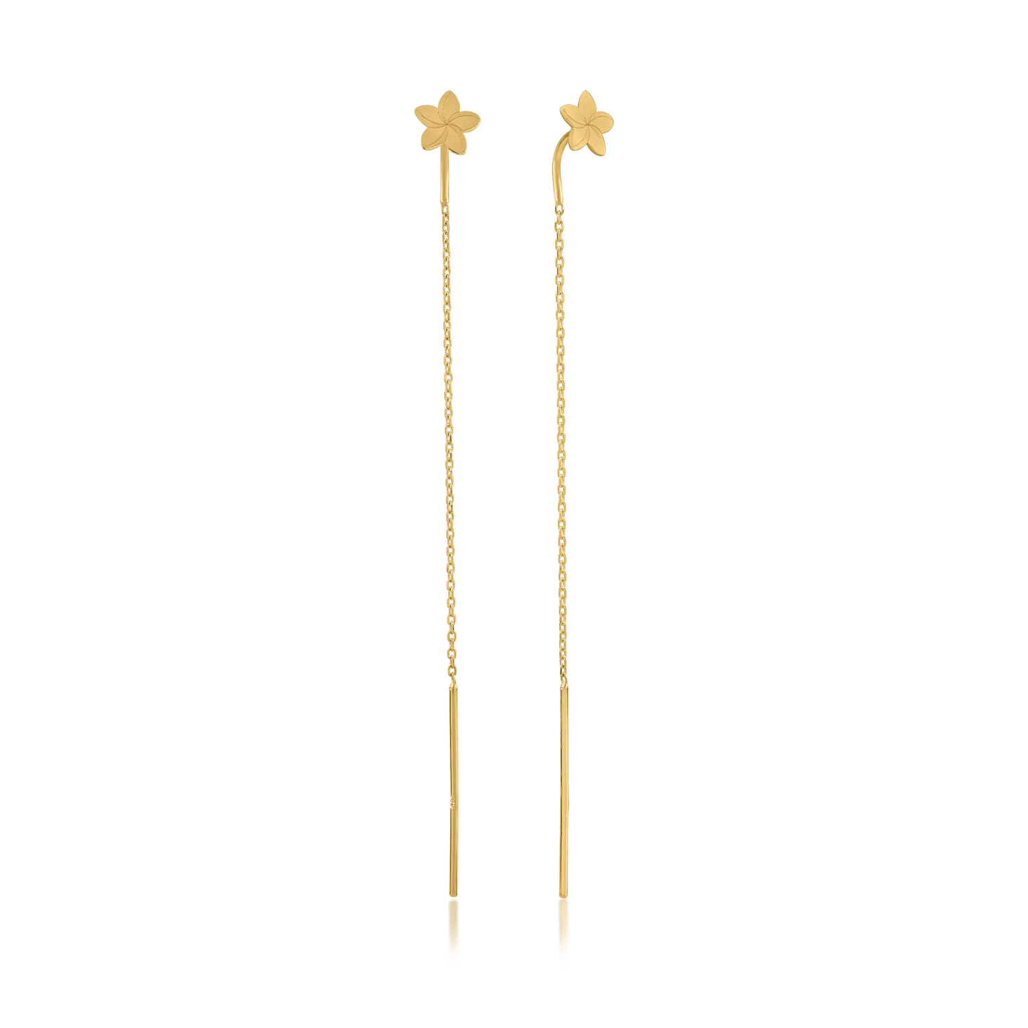 Yellow gold earrings