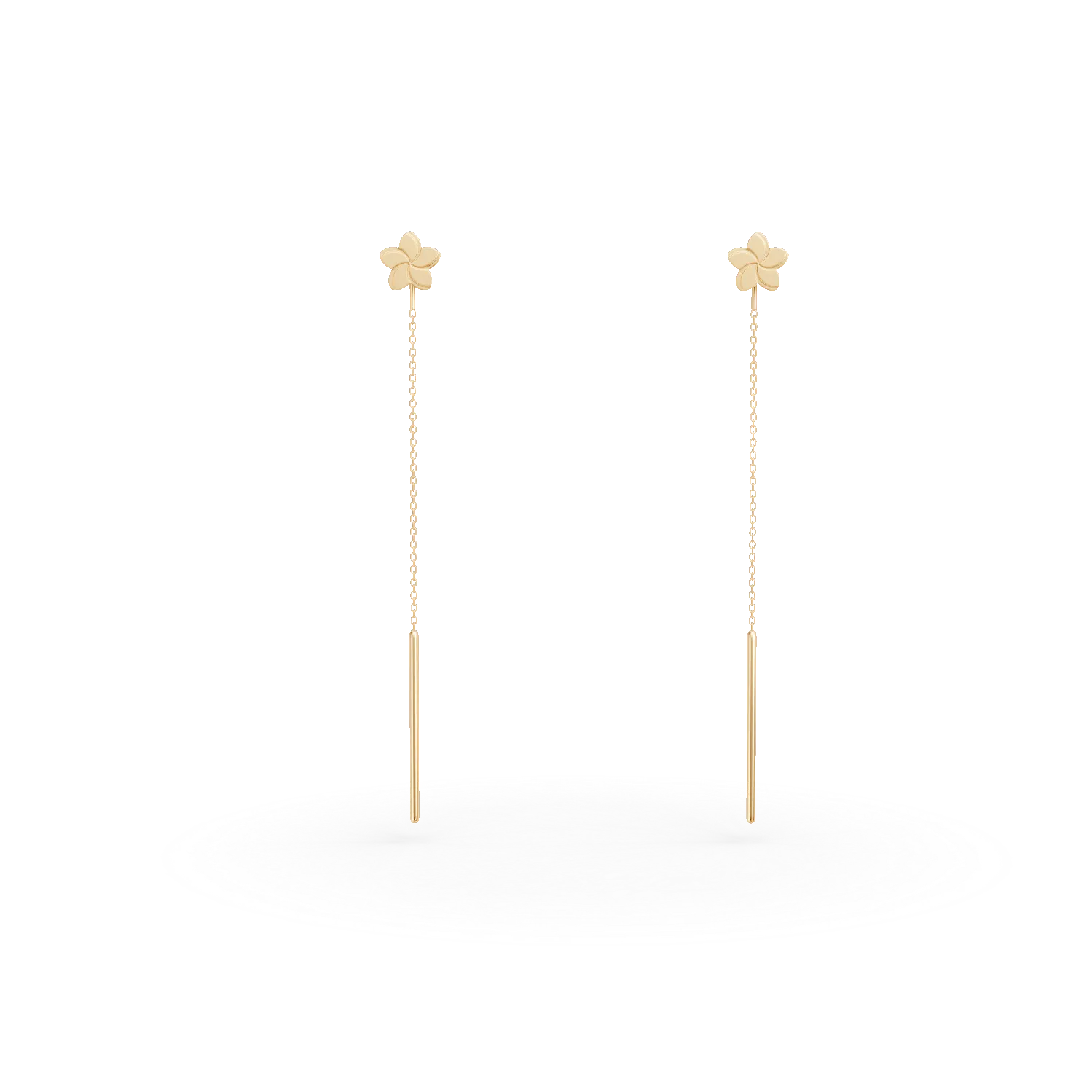 Yellow gold earrings