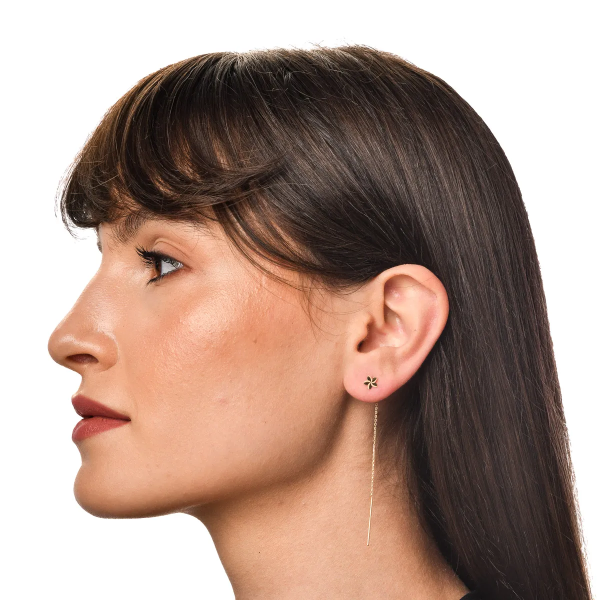 Yellow gold earrings