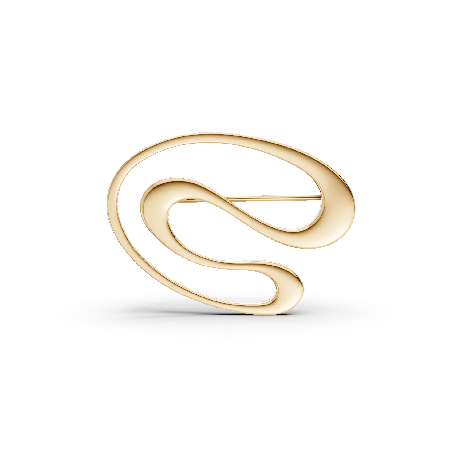 Yellow gold brooch