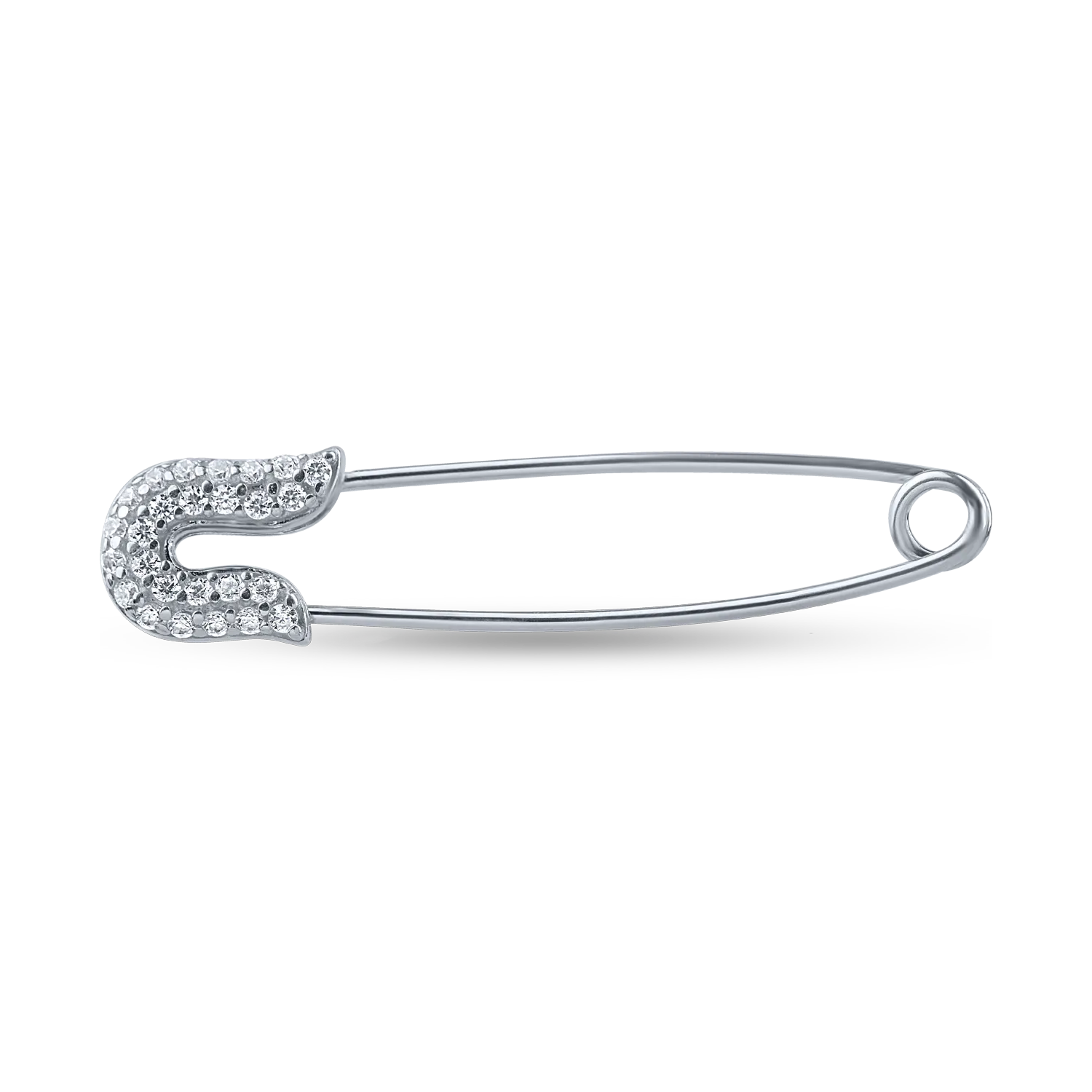 White gold brooch