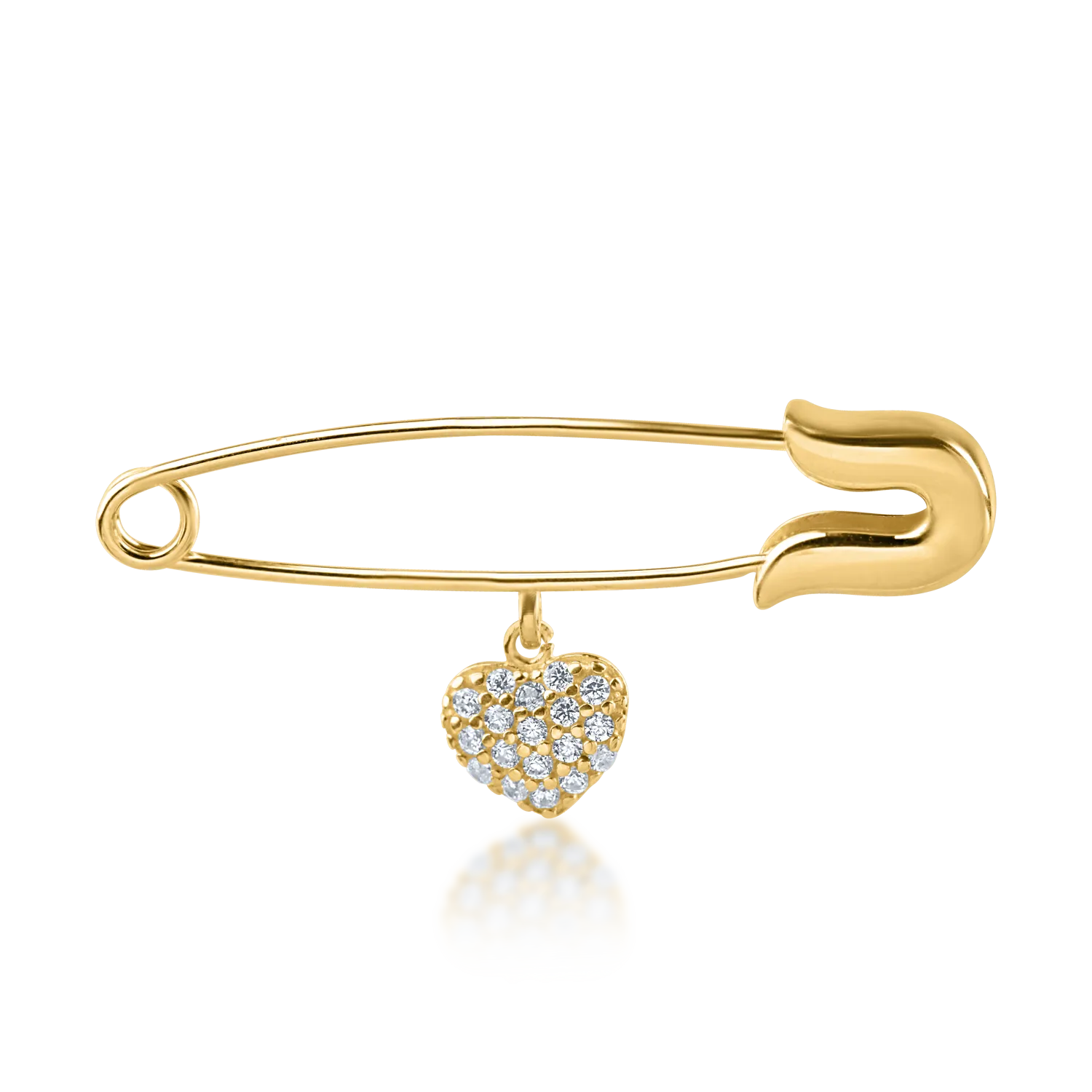 Yellow gold brooch