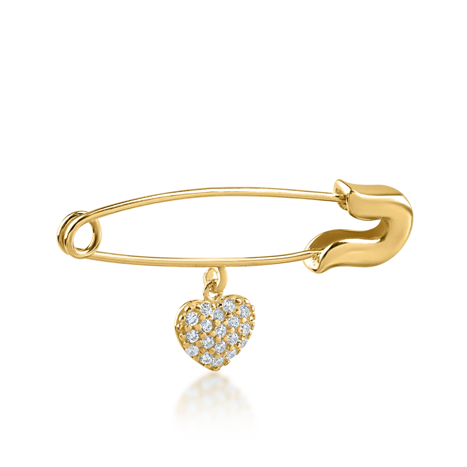 Yellow gold brooch