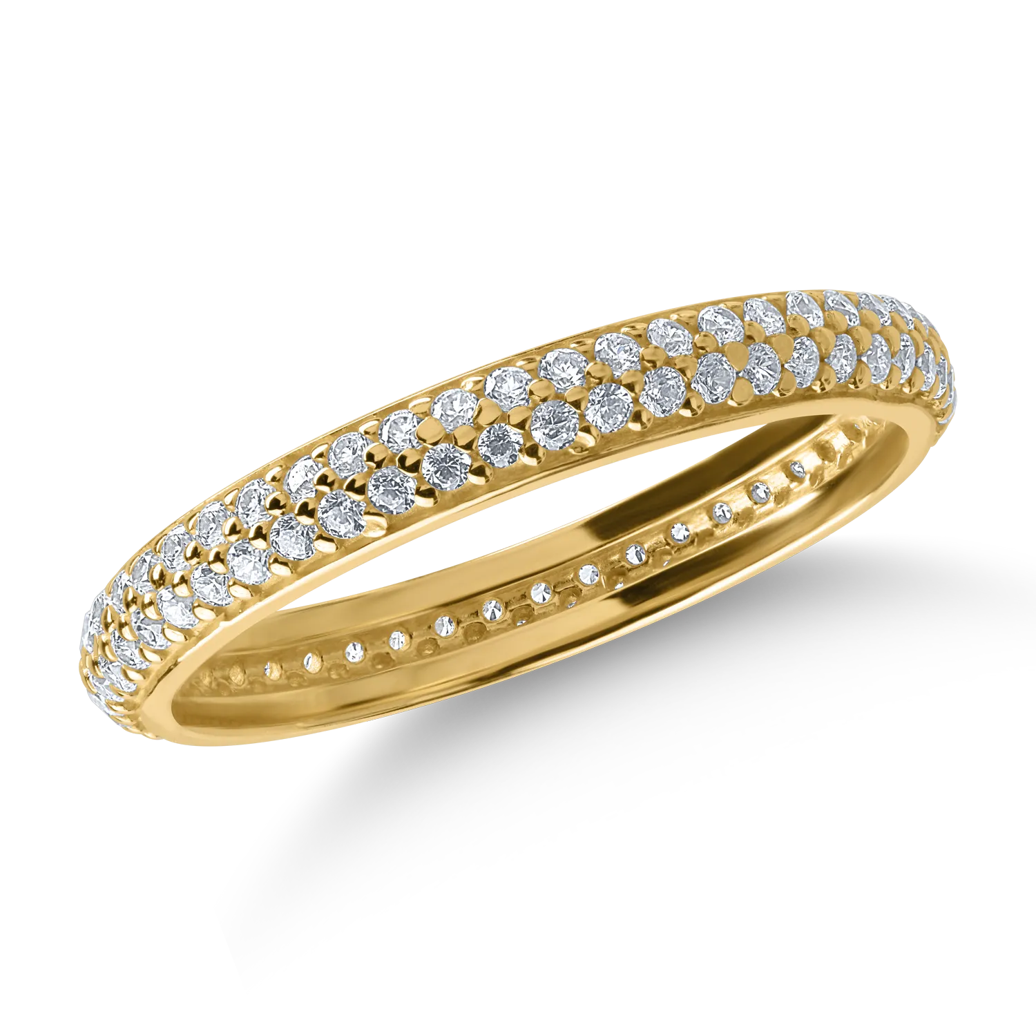 Eternity ring in yellow gold