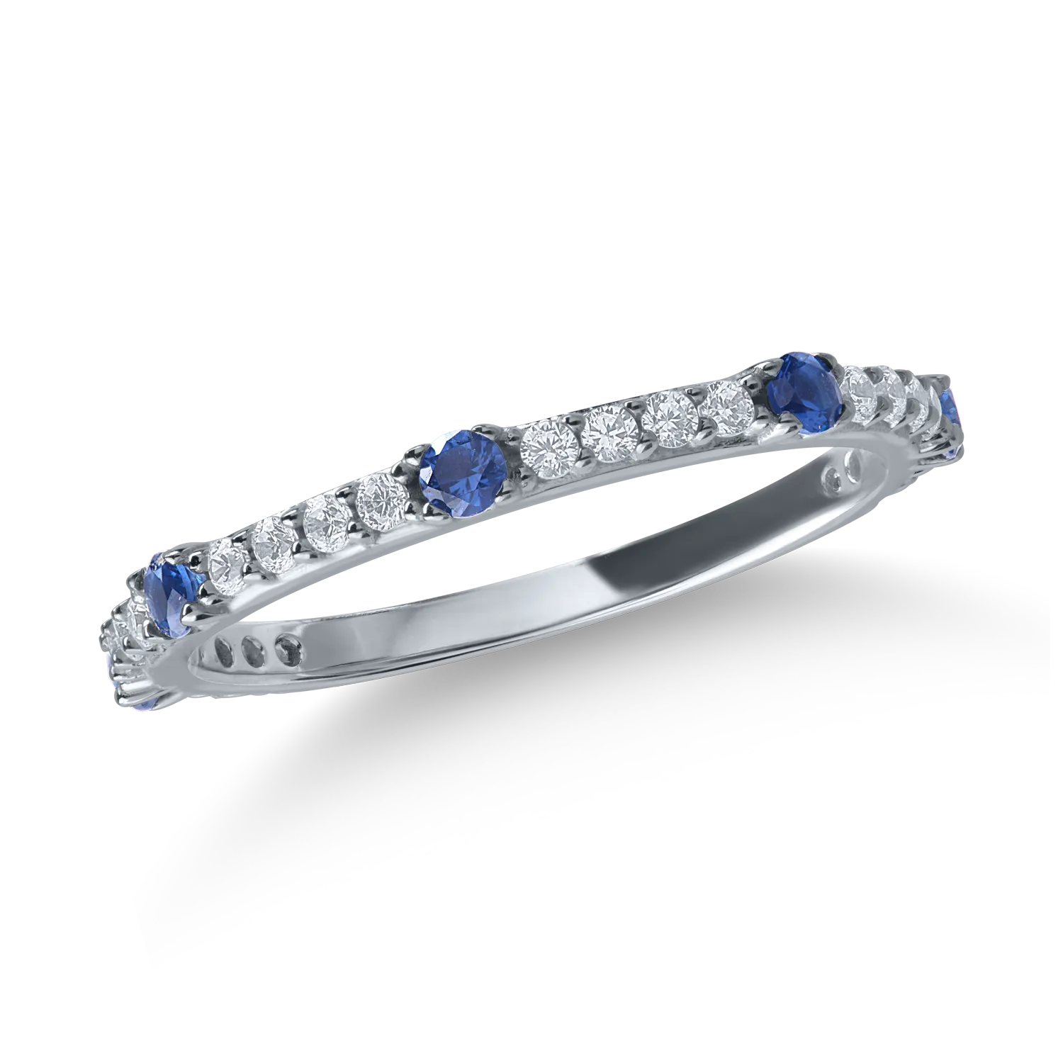 Half eternity ring in white gold