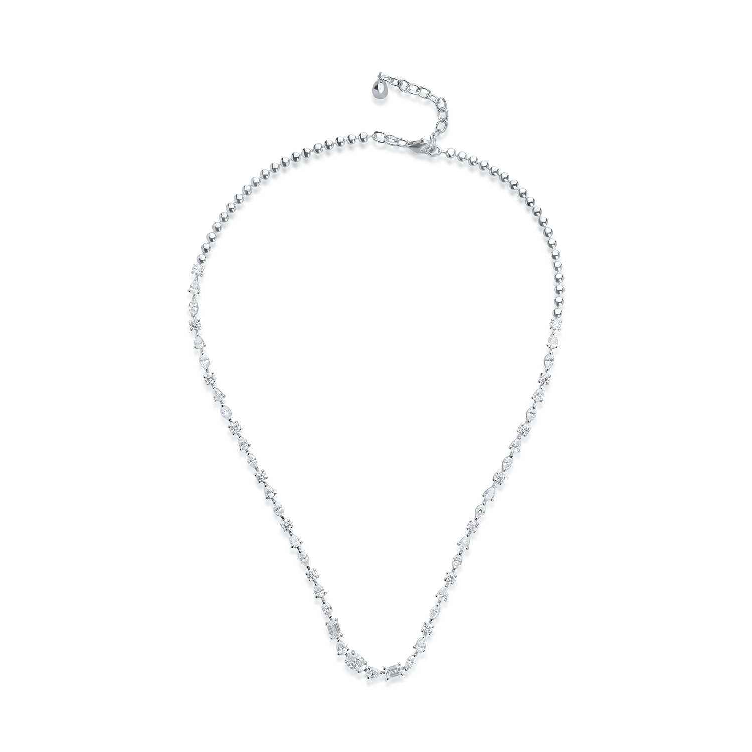 White gold necklace with 6.52ct diamonds