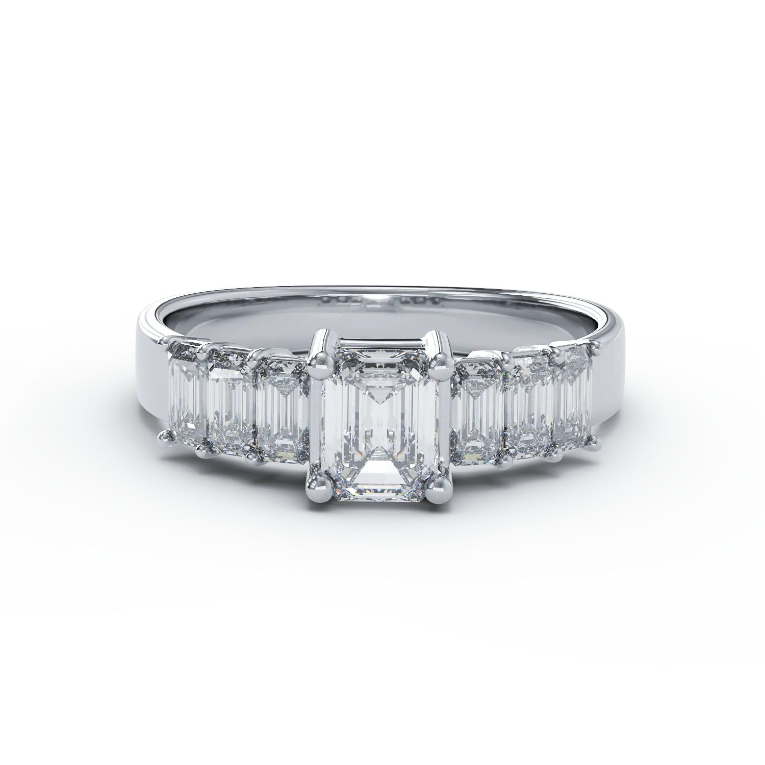 Fehérarany eljegyzési gyűrű 0.73ct gyémánttal és 0.93ct gyémánttal