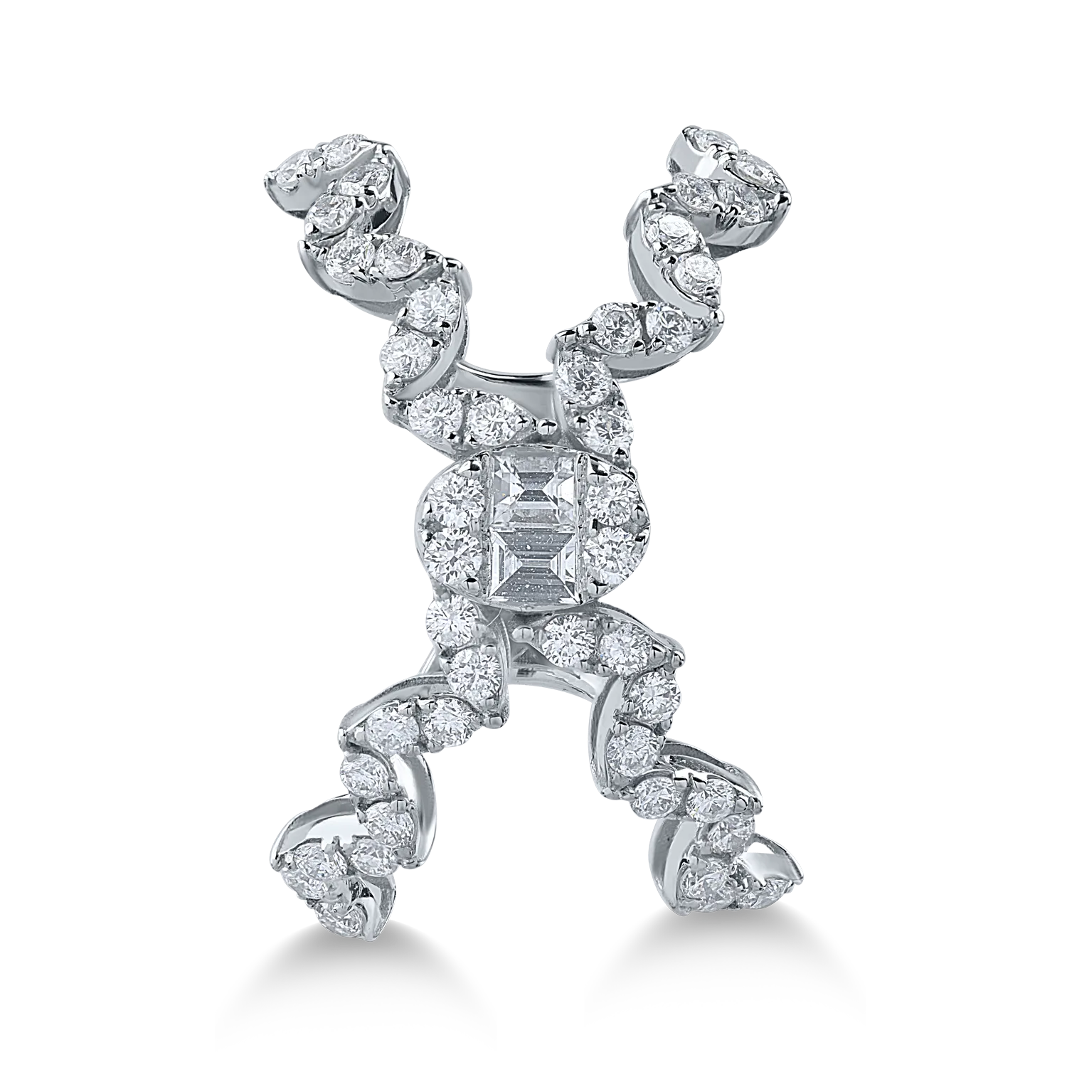 Inel din aur alb cu diamante de 0.63ct