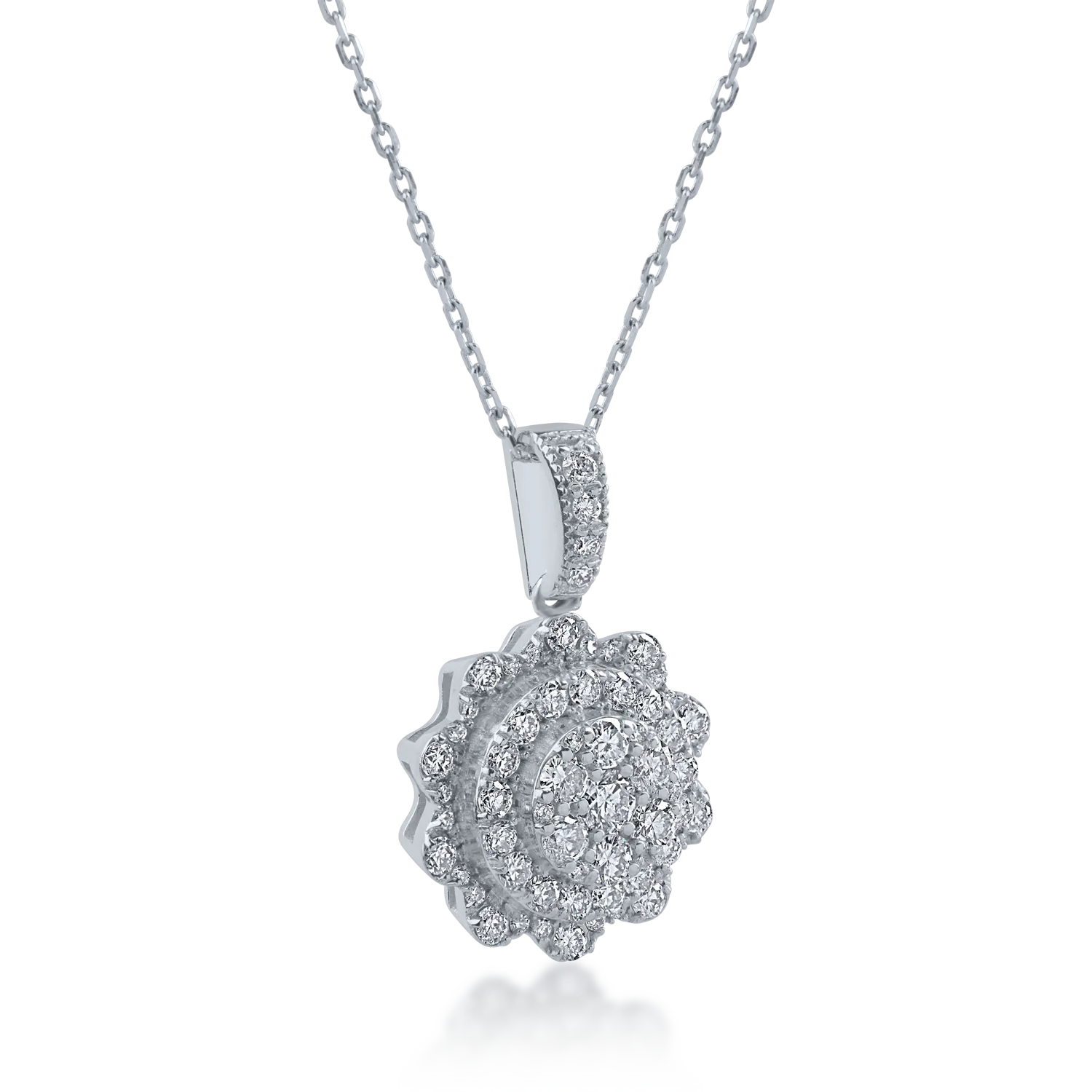 White gold pendant necklace with 0.4ct diamonds