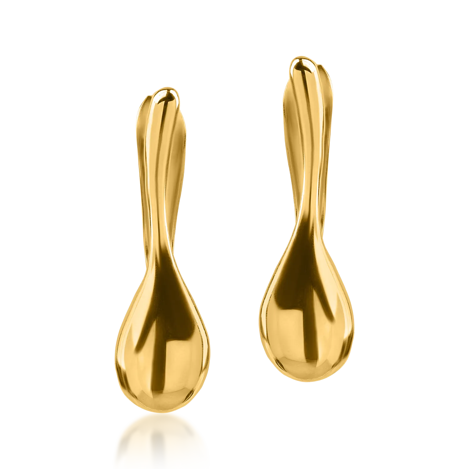 Yellow gold earrings