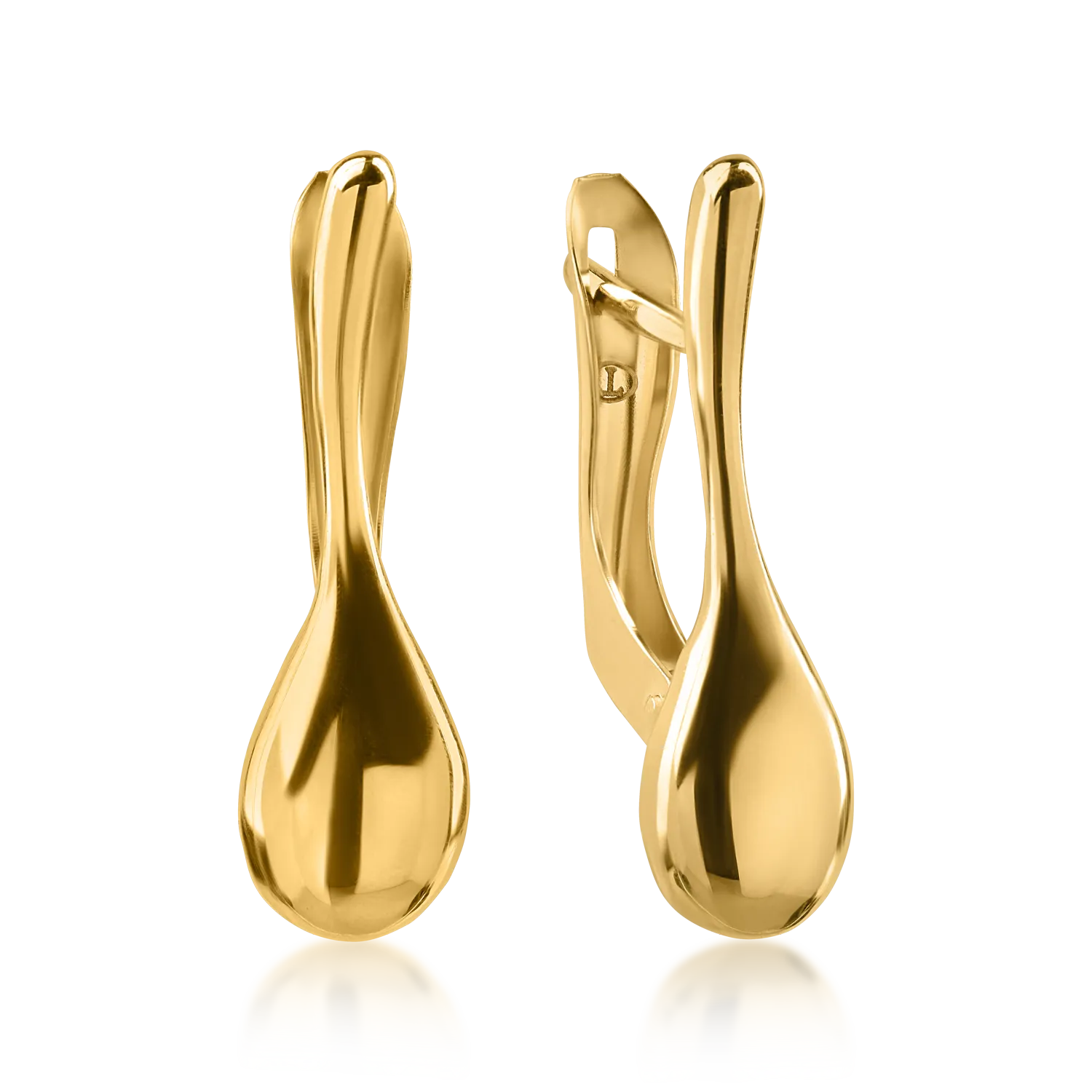 Yellow gold earrings