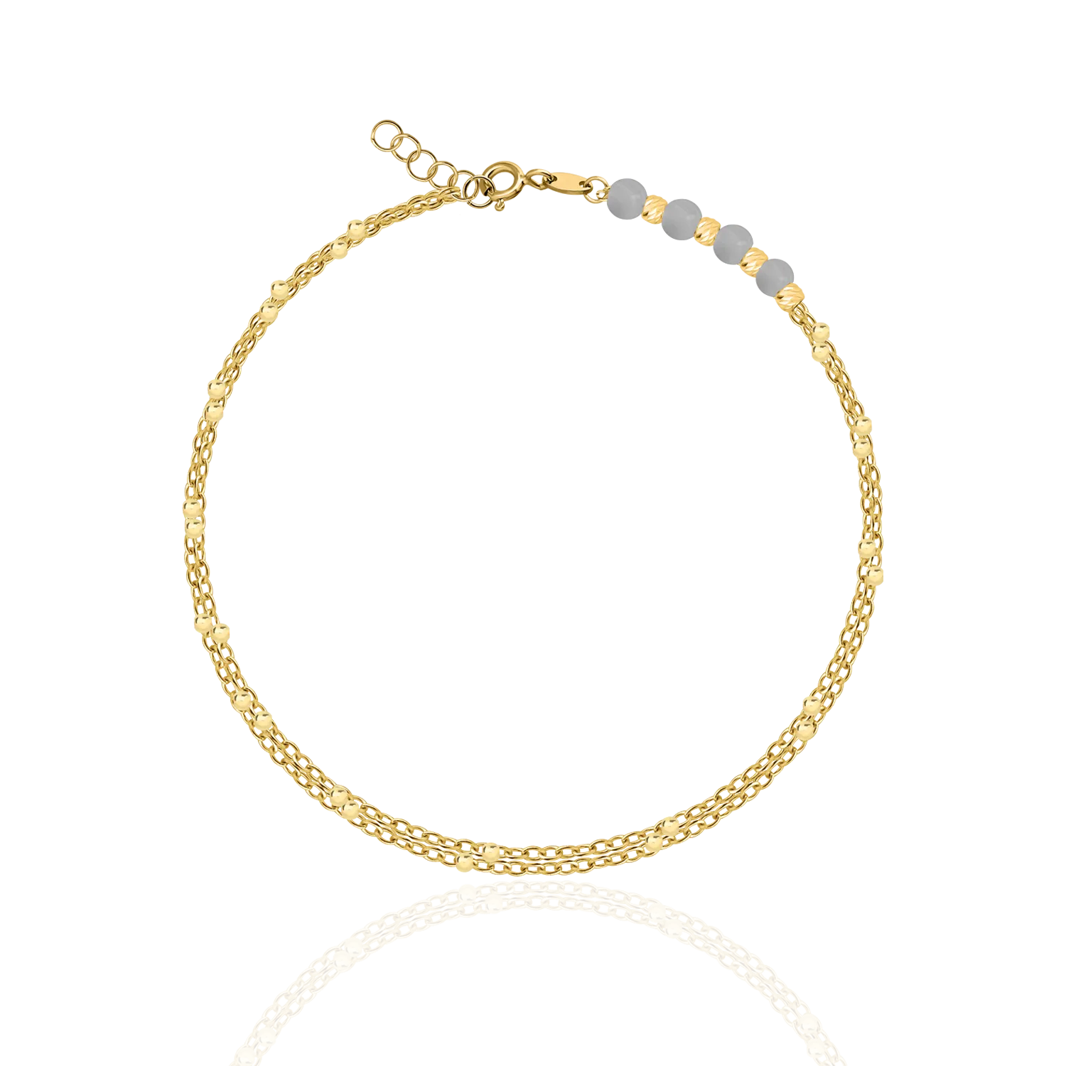 Yellow gold ankle bracelet