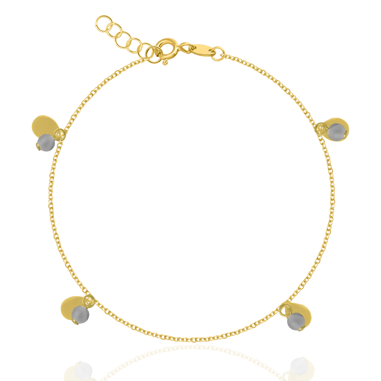 Yellow gold ankle bracelet