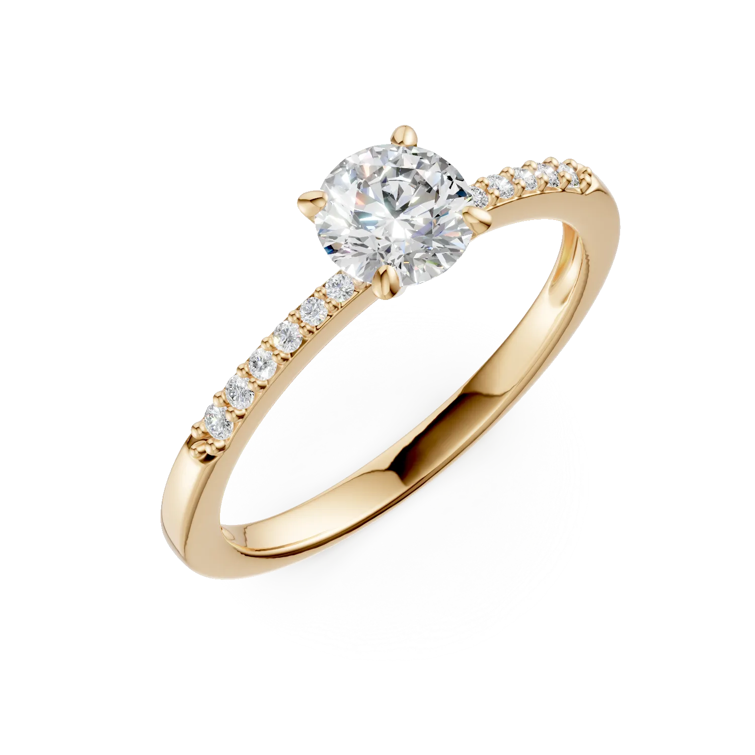 Yellow gold engagement ring