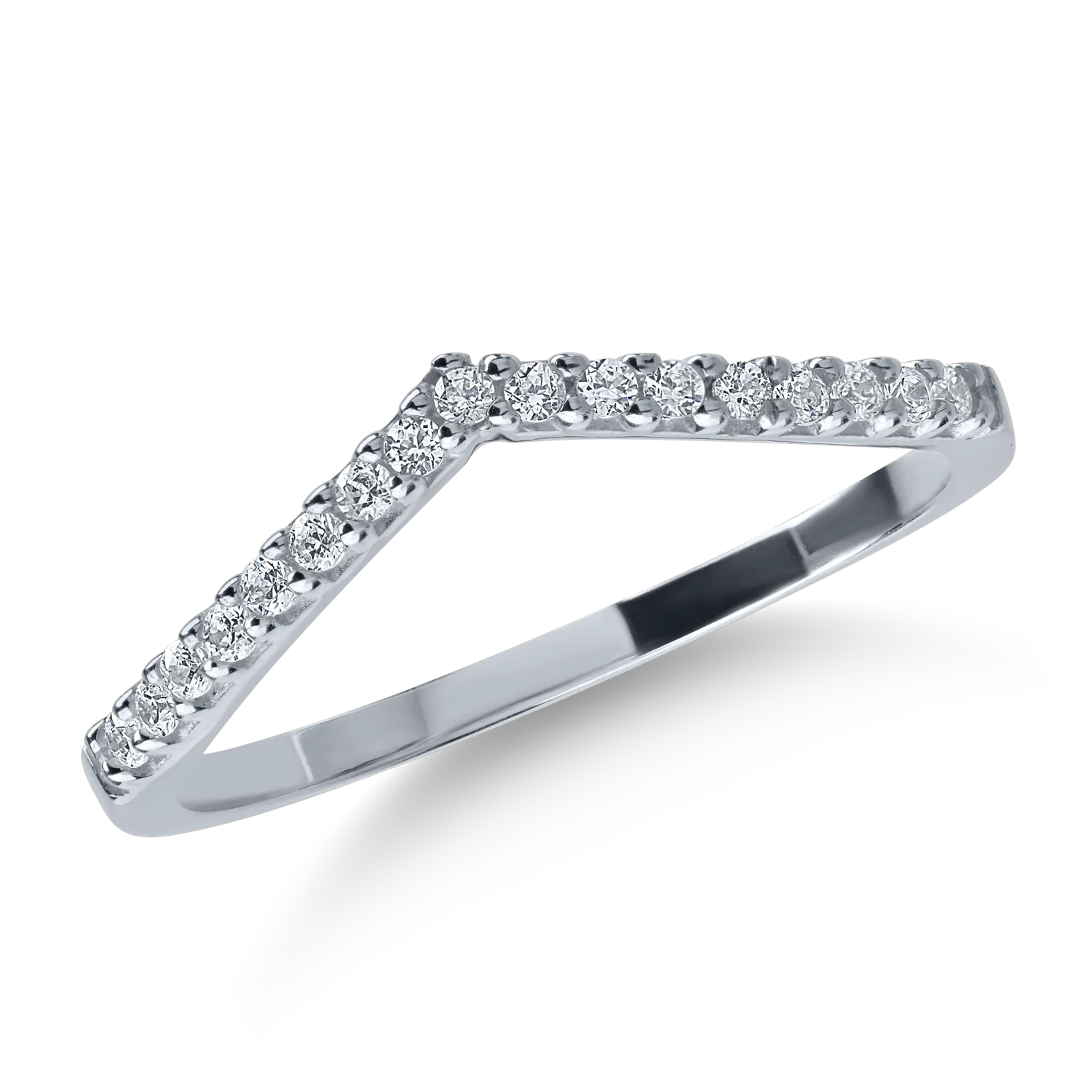 Half eternity ring in white gold