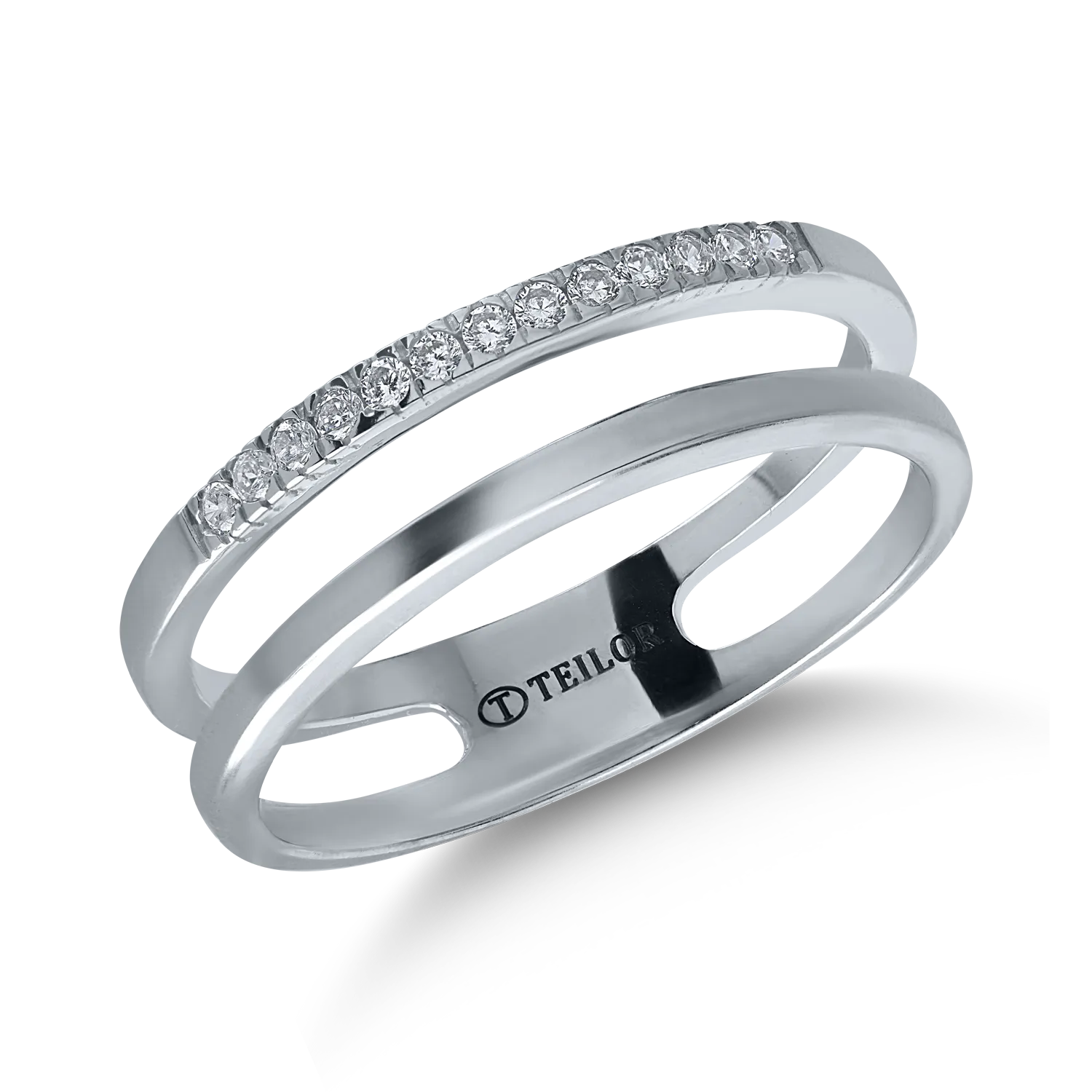 Half eternity ring in white gold