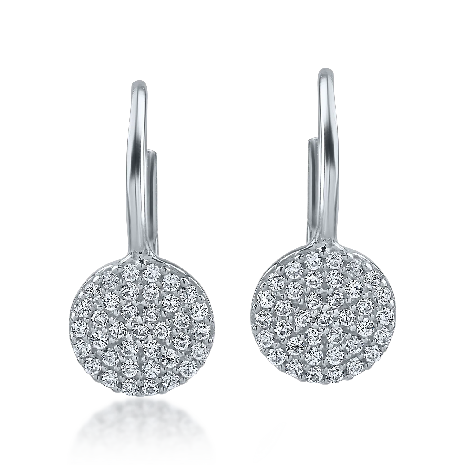 White gold earrings