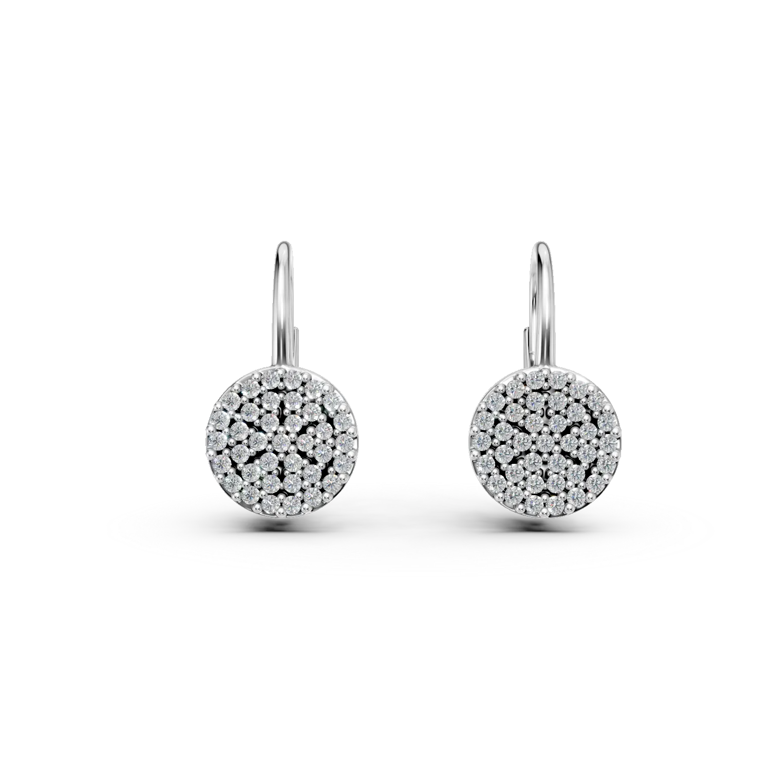 White gold earrings
