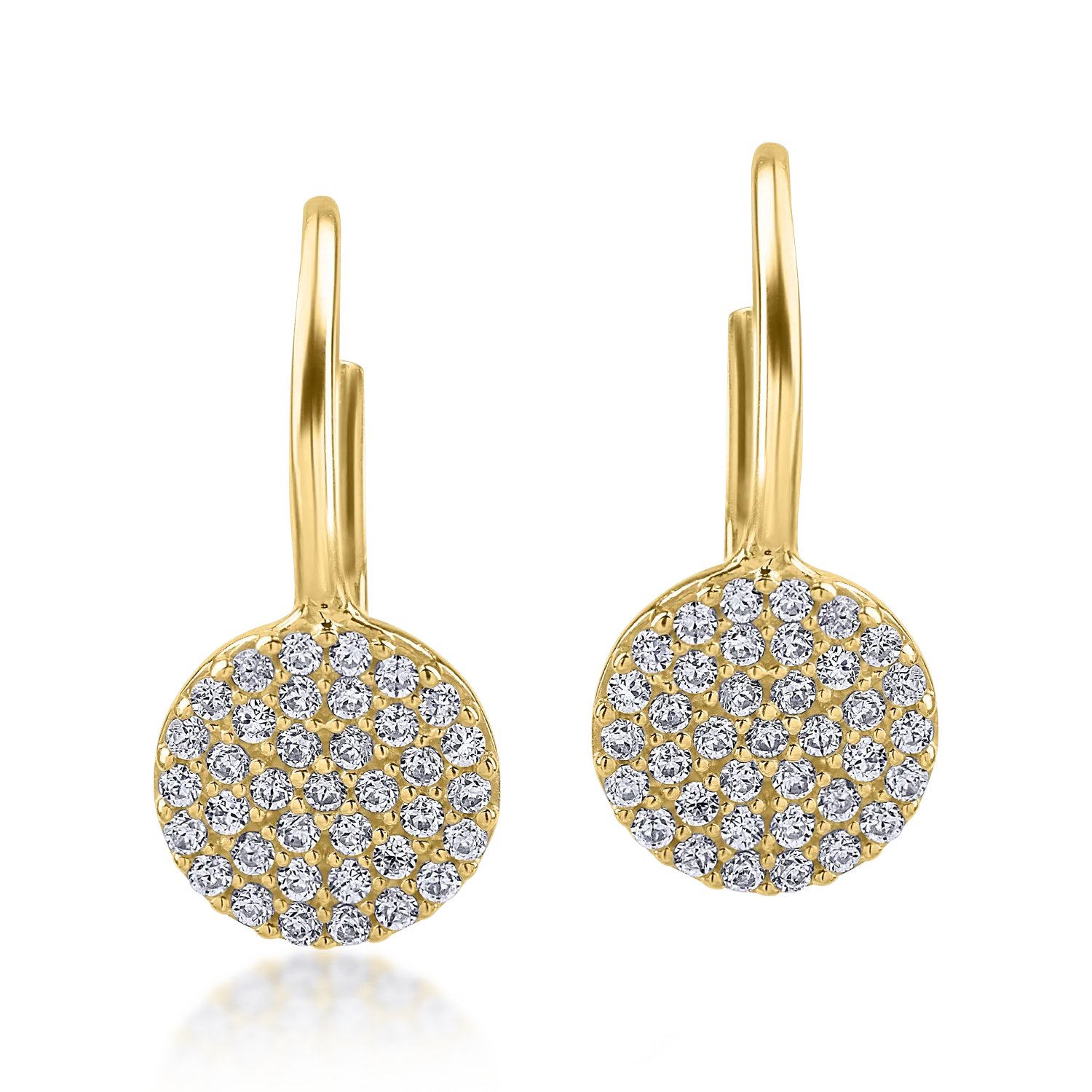 Yellow gold earrings