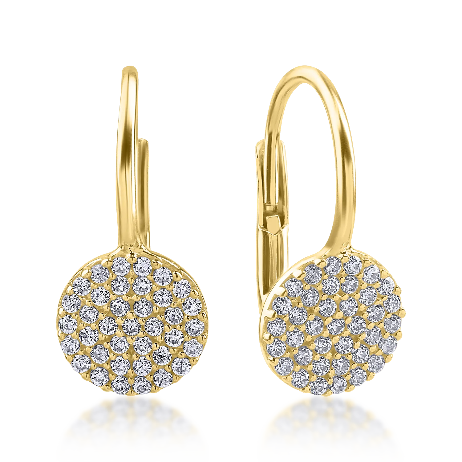 Yellow gold earrings