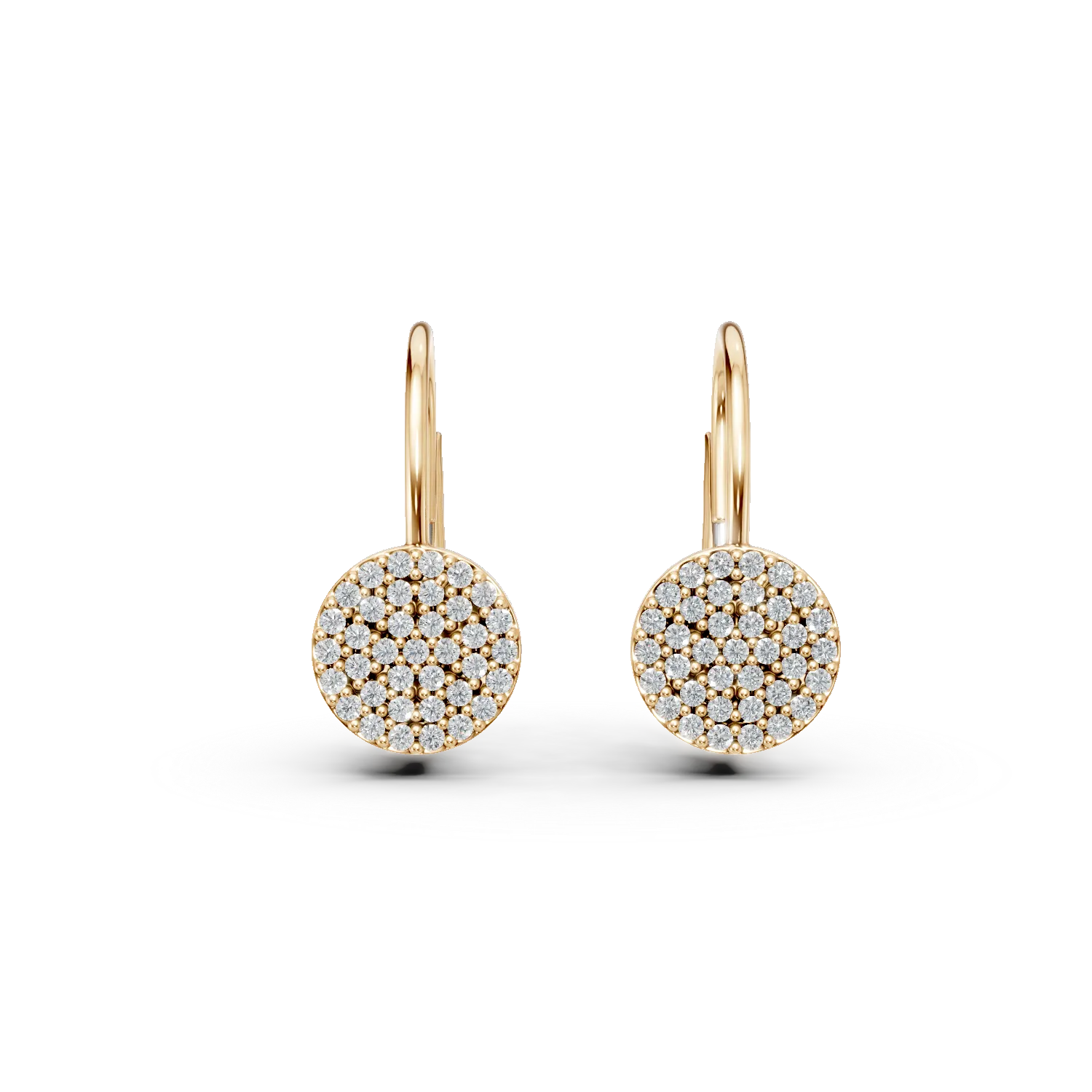 Yellow gold earrings
