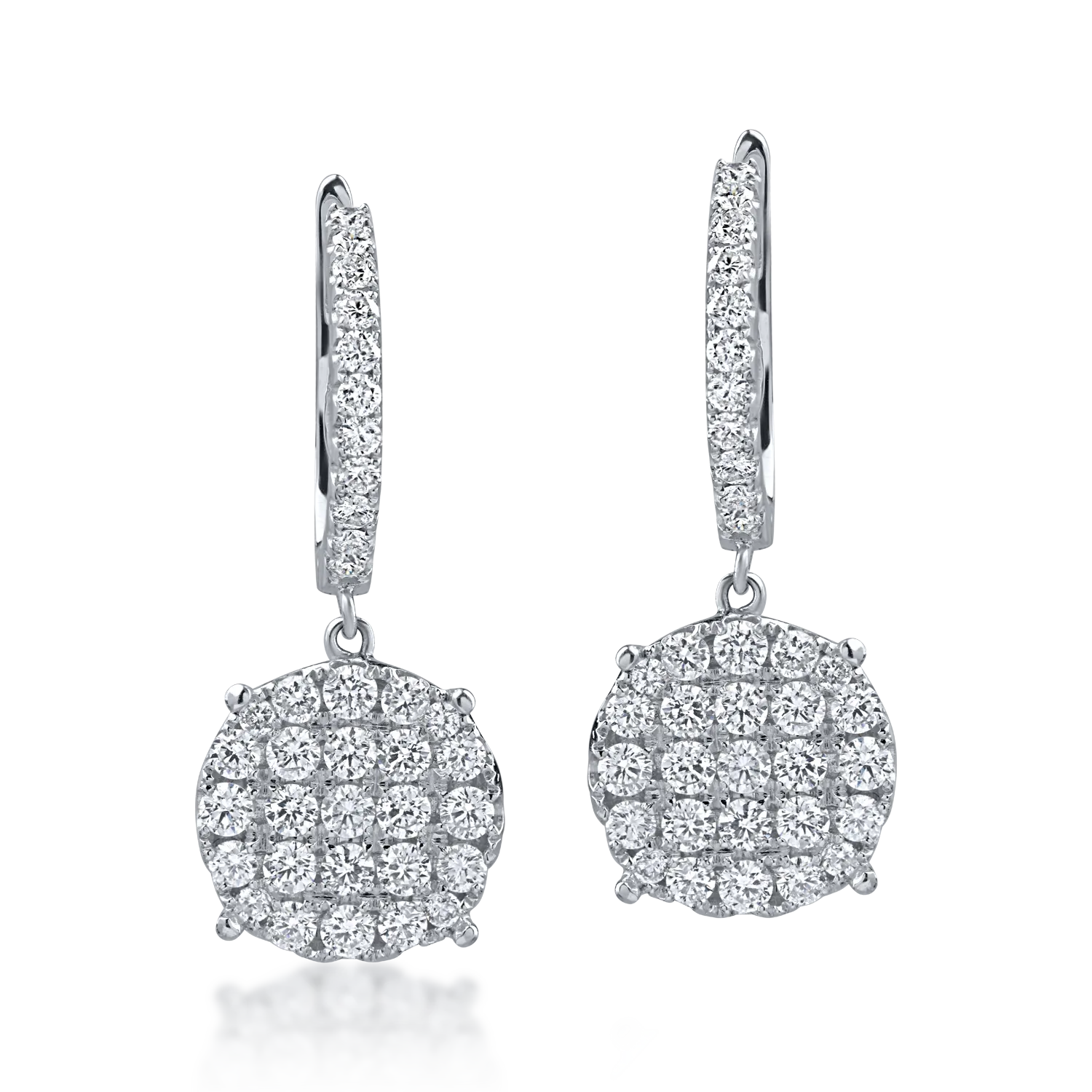 Kolczyki z białego złota z 2.2ct diamentami-159229