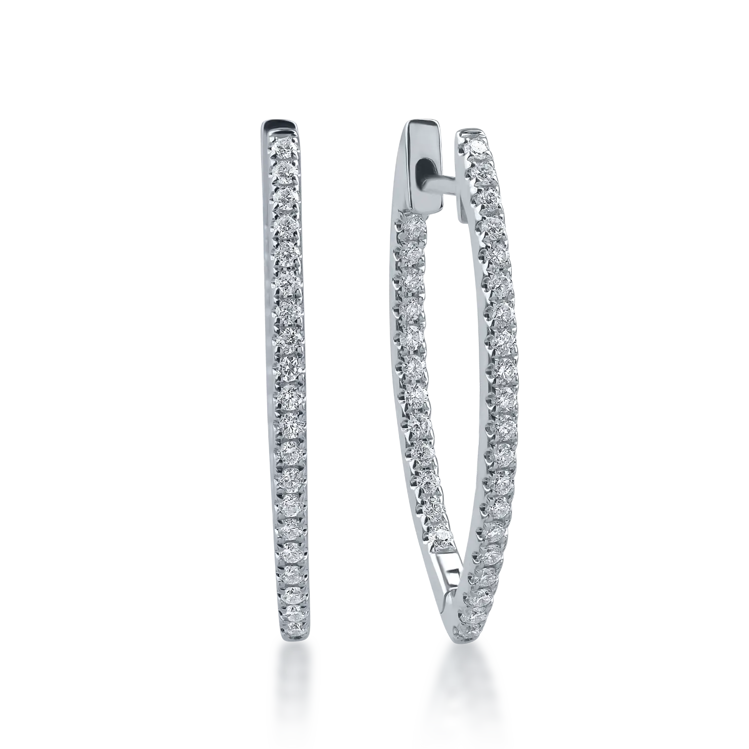 White gold earrings with 0.47ct diamonds