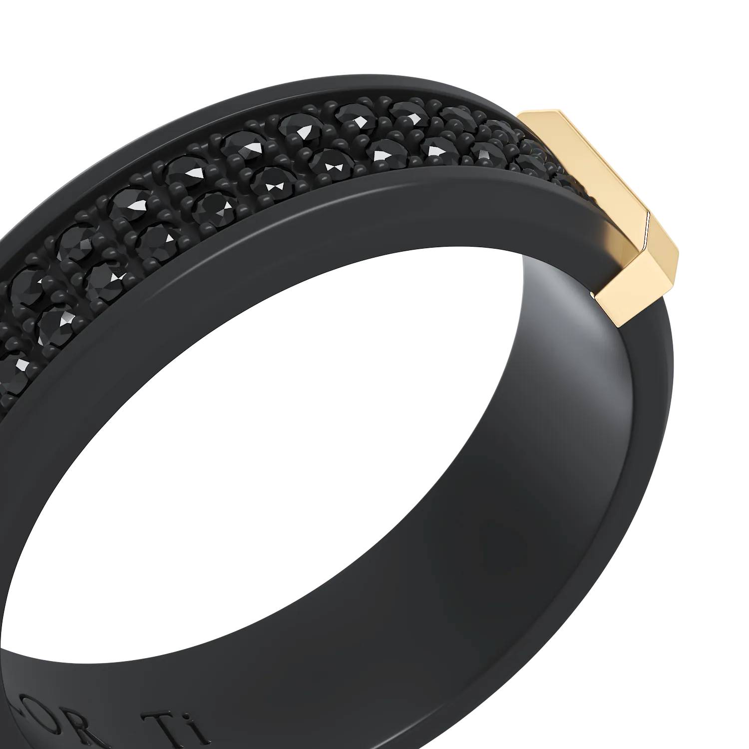 Skyline Sleek Black gyűrű