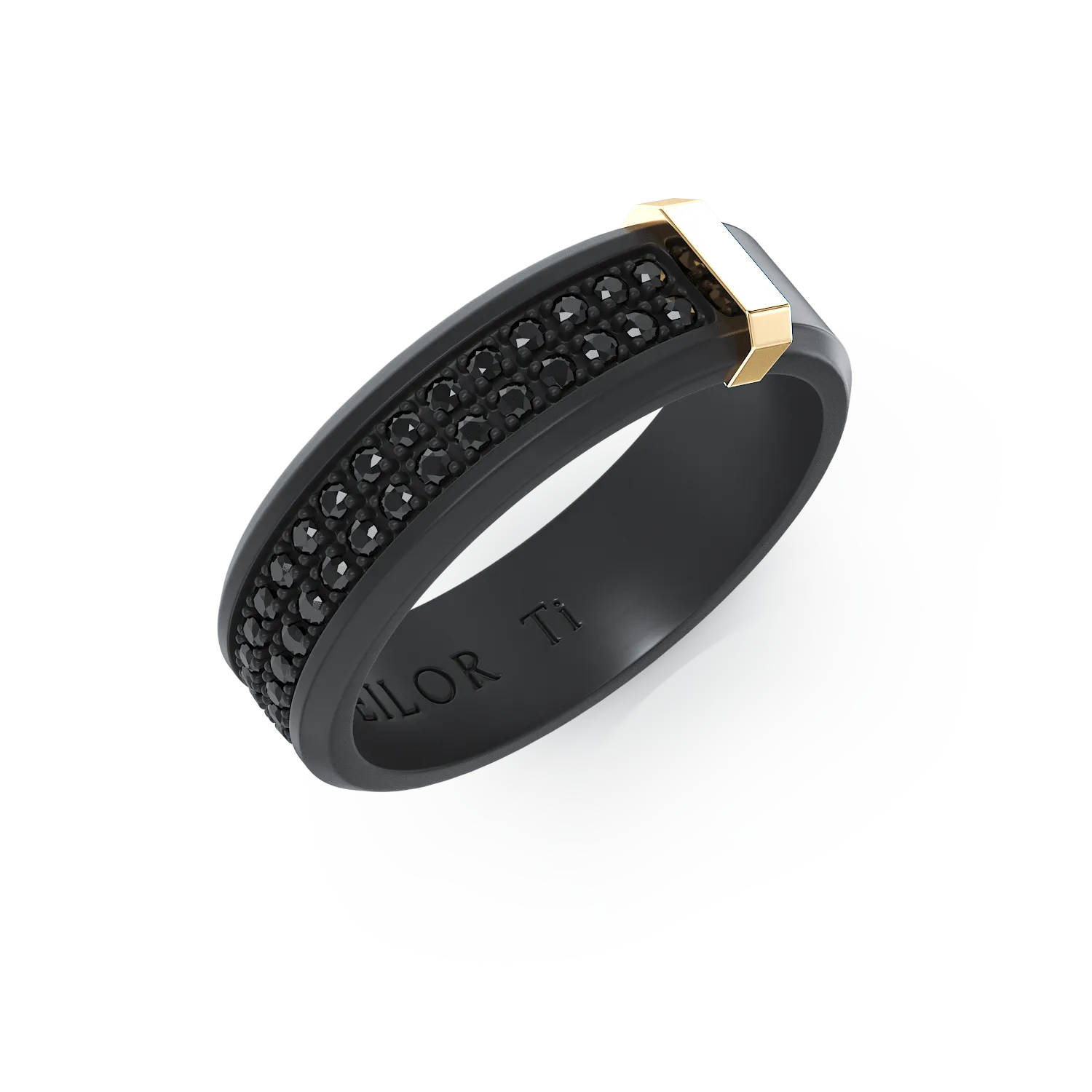 Inel Skyline Sleek Black-159284