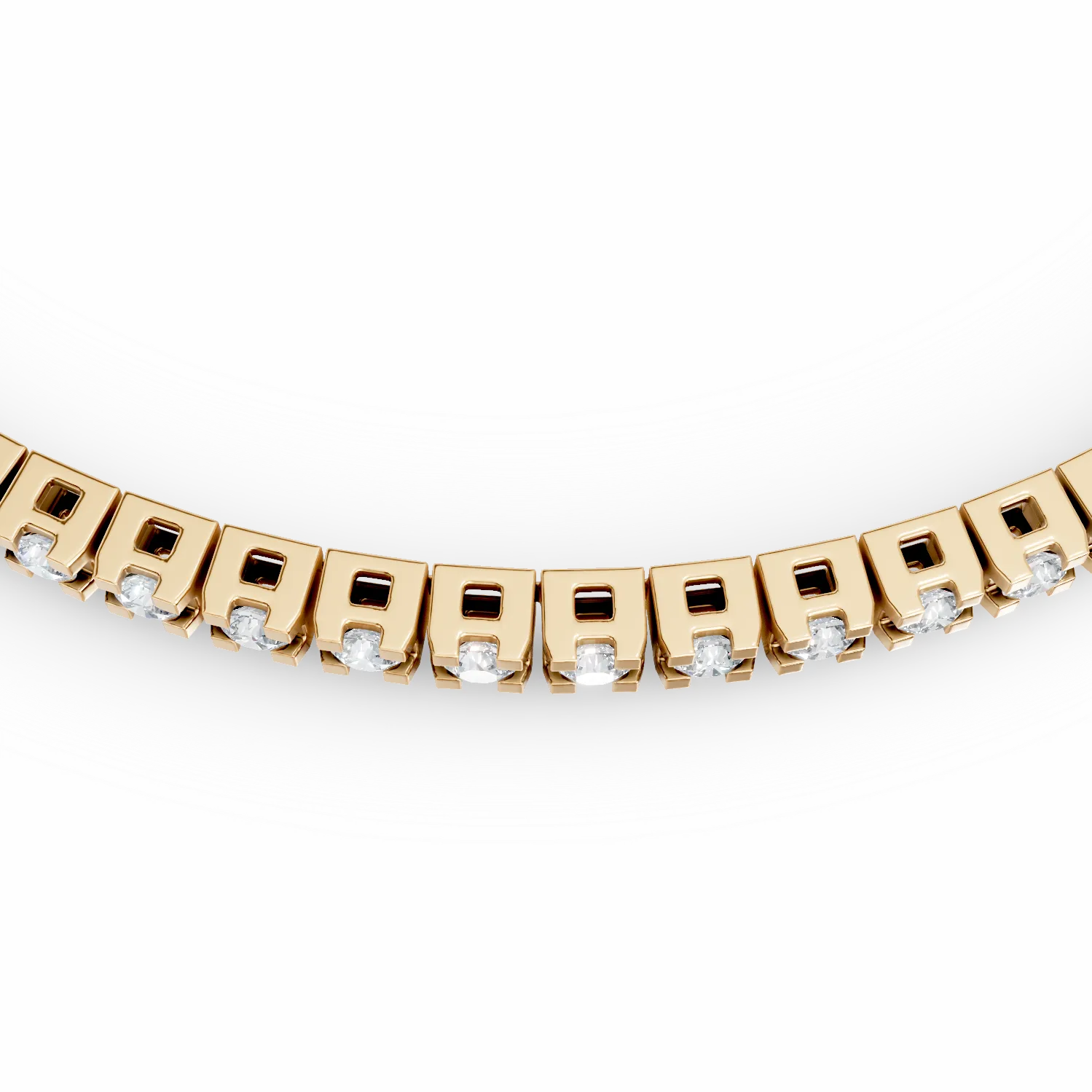 Sárga arany tenisz karkötő 0.91ct gyémántokkal