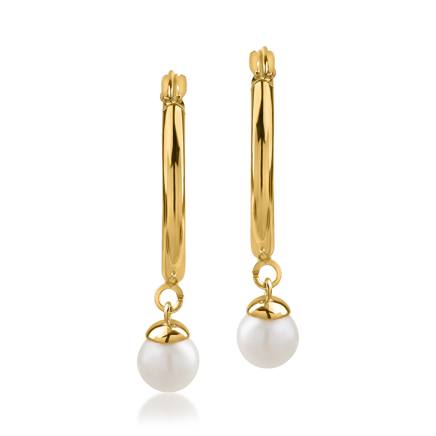 Yellow gold earrings