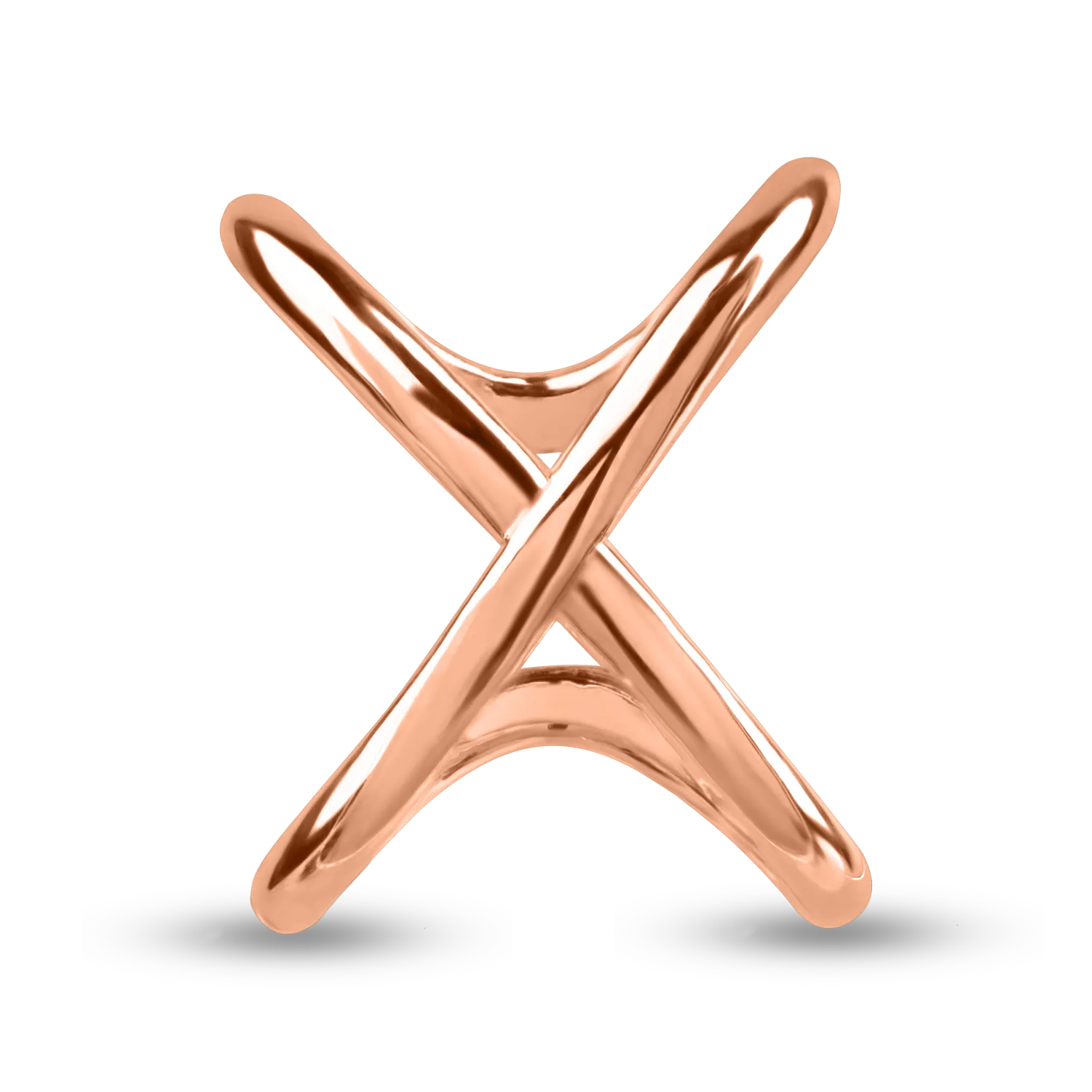 Cercel ear cuff din aur roz-159289