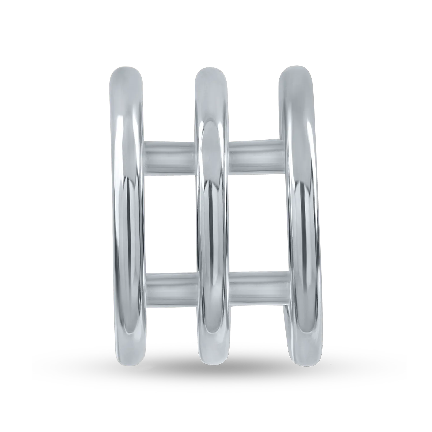 Cercel ear cuff din aur alb