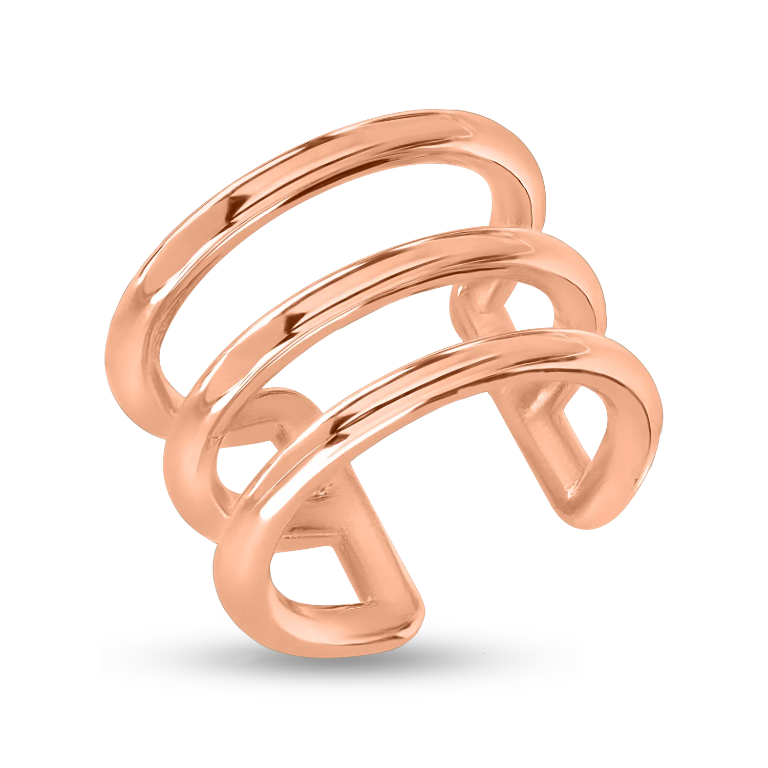 Cercel ear cuff din aur roz-159297