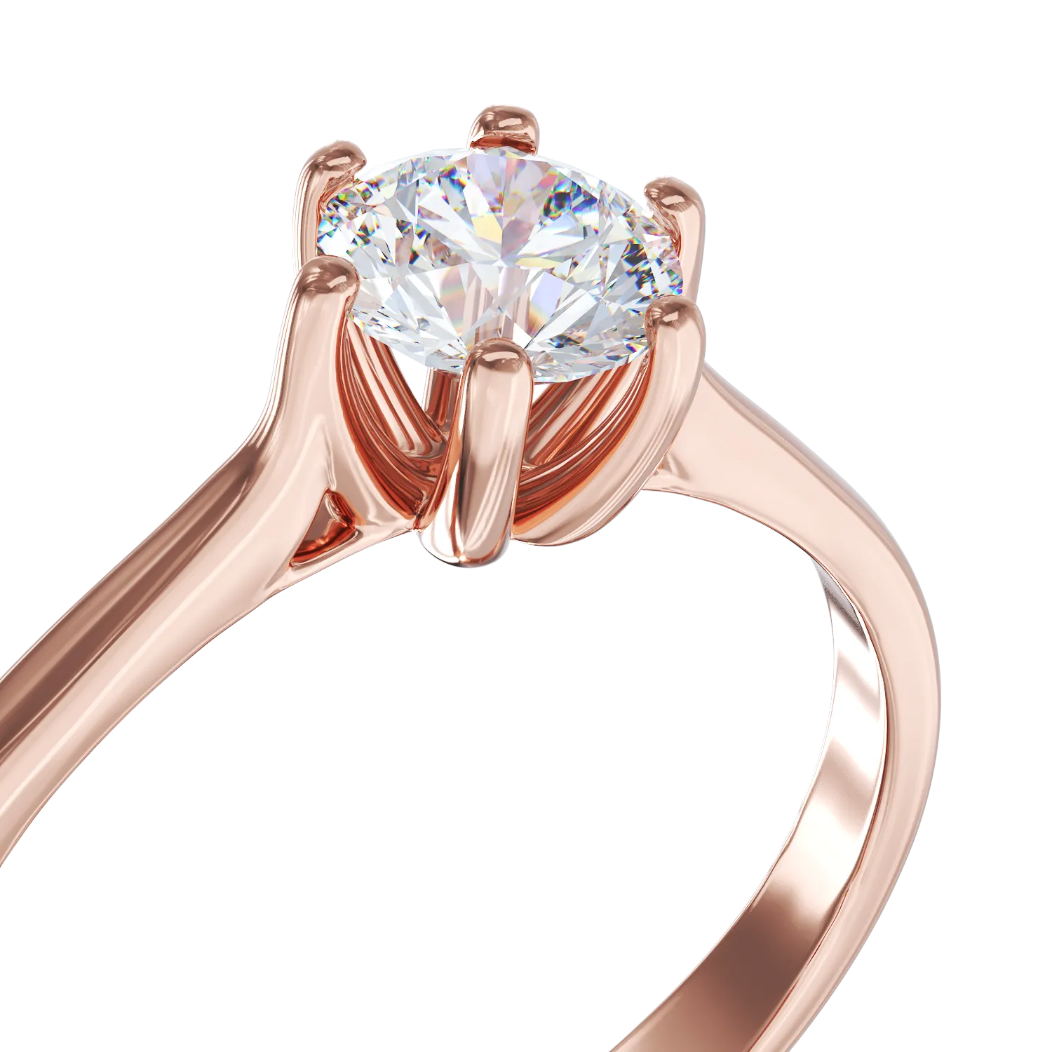 Rose gold engagement ring