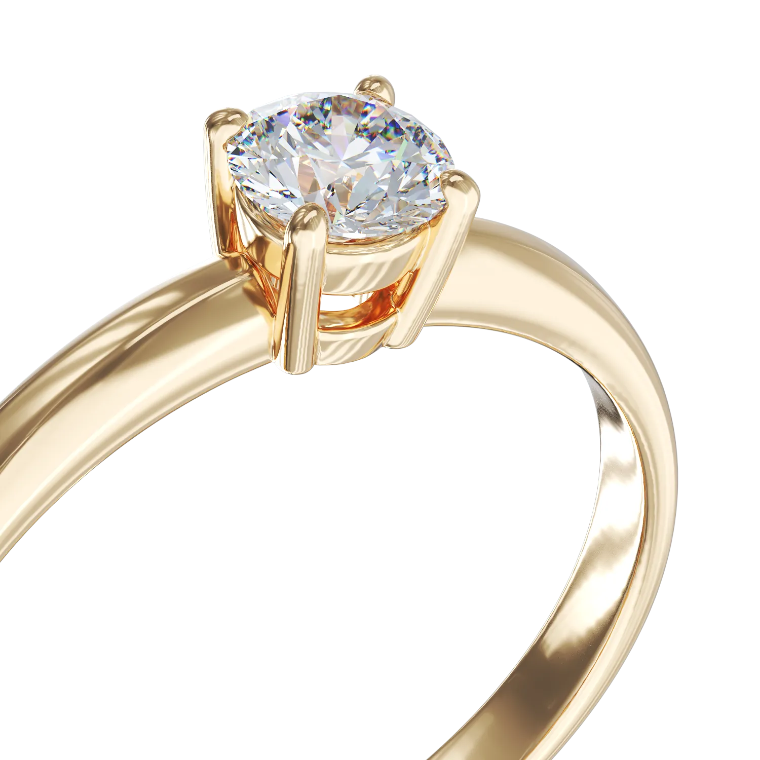 Yellow gold engagement ring