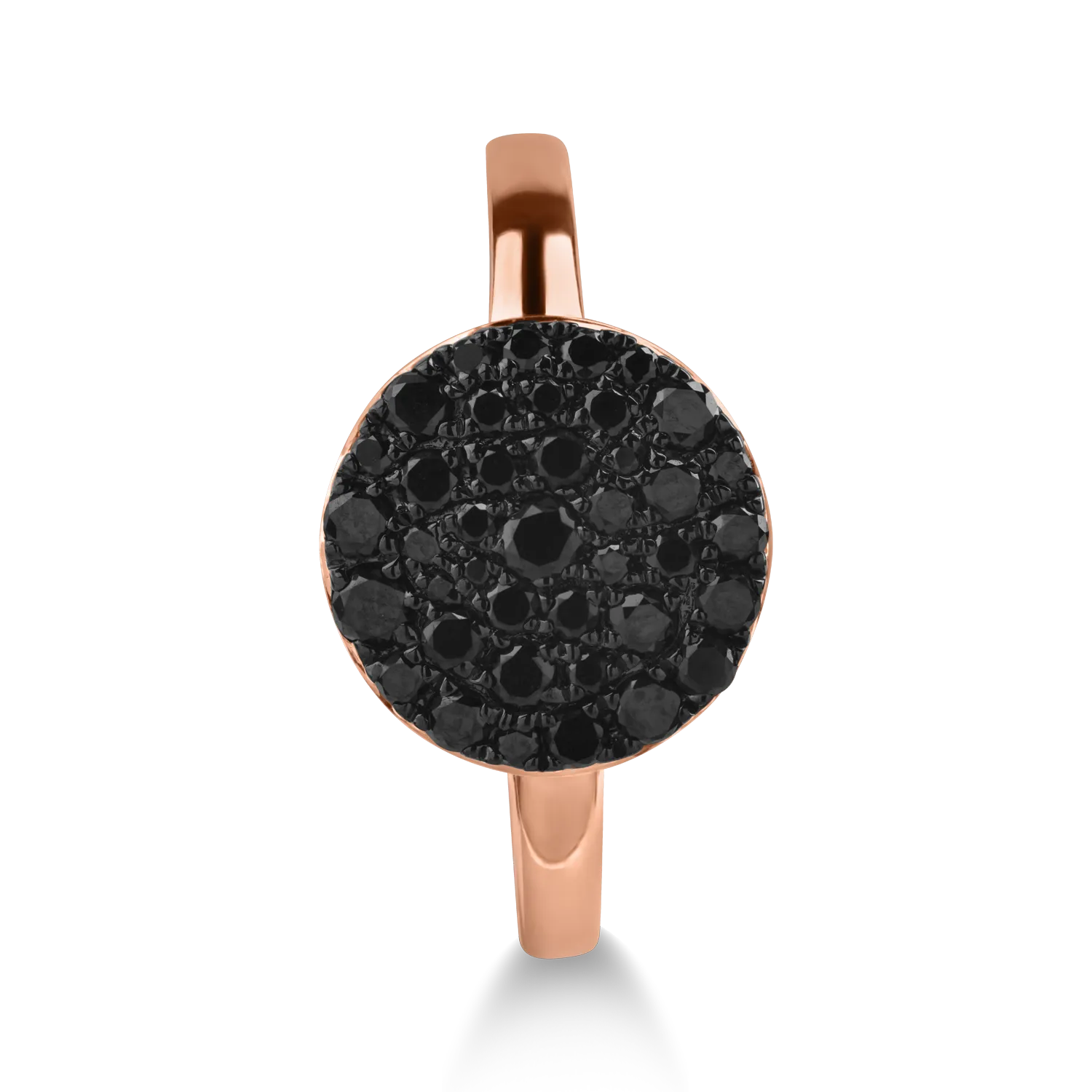 Rose gold ring with 0.5ct black diamonds