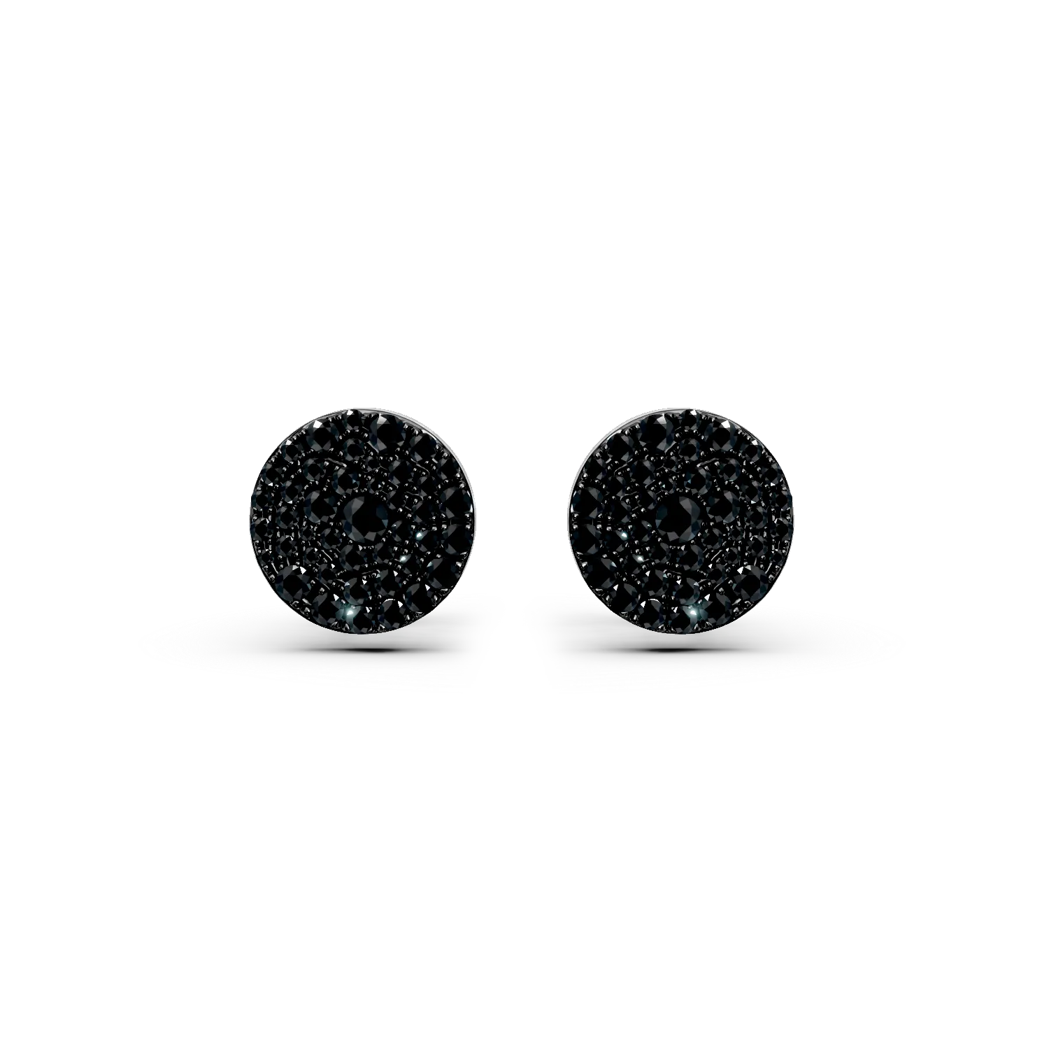 Cercei din aur alb cu diamante negre de 0.91ct - 1 | YEO
