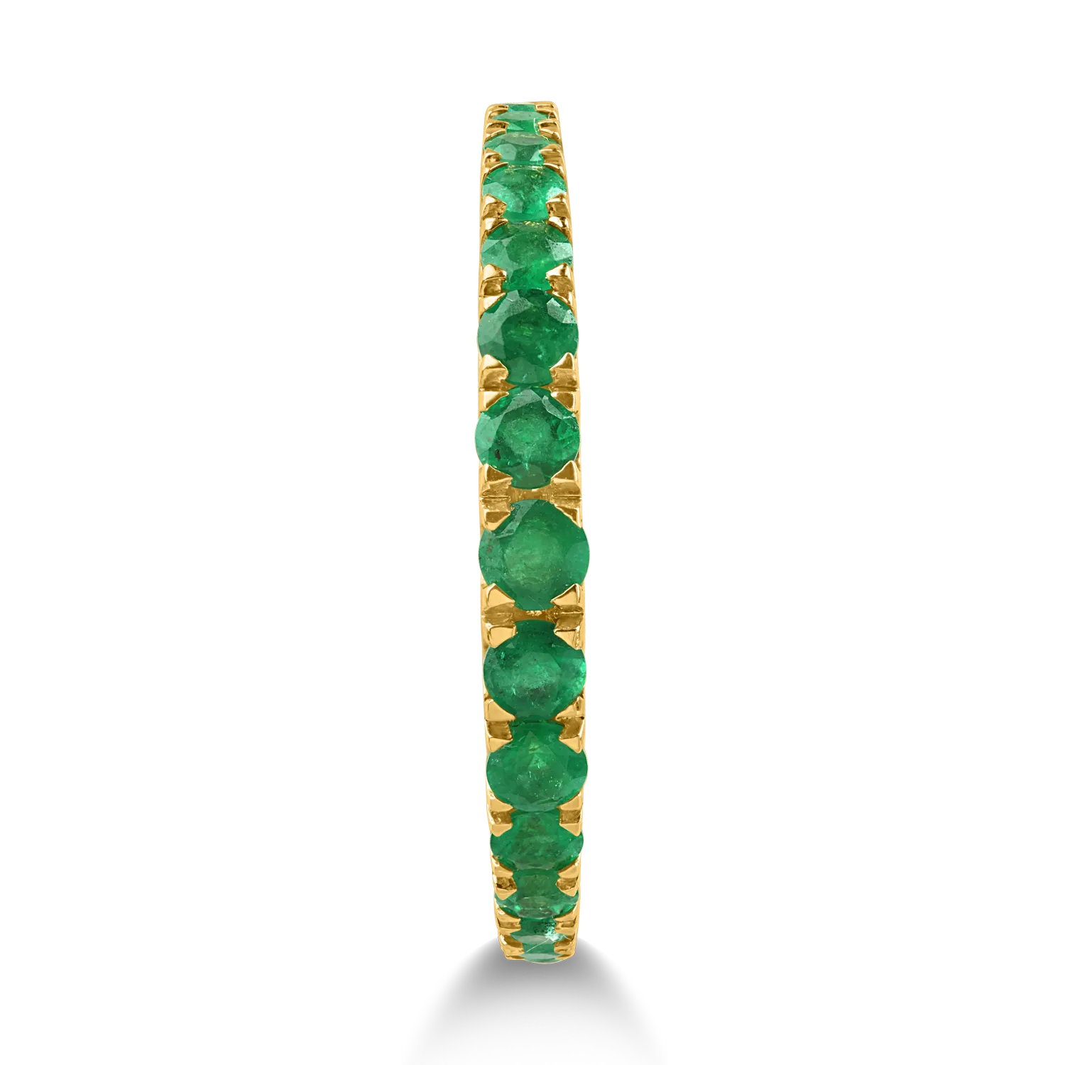 Half eternity ring in yellow gold with 0.7ct emeralds