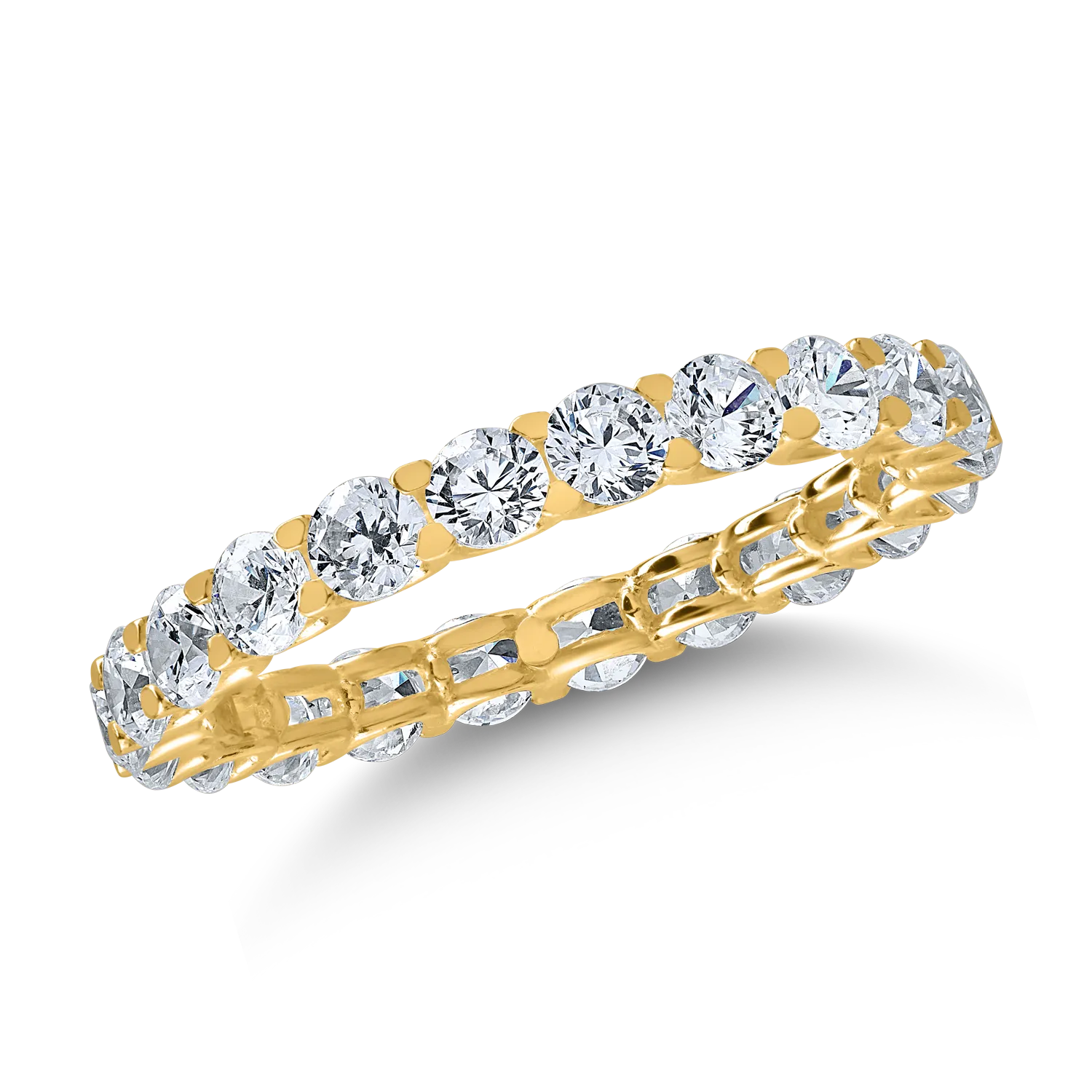 Eternity ring in yellow gold