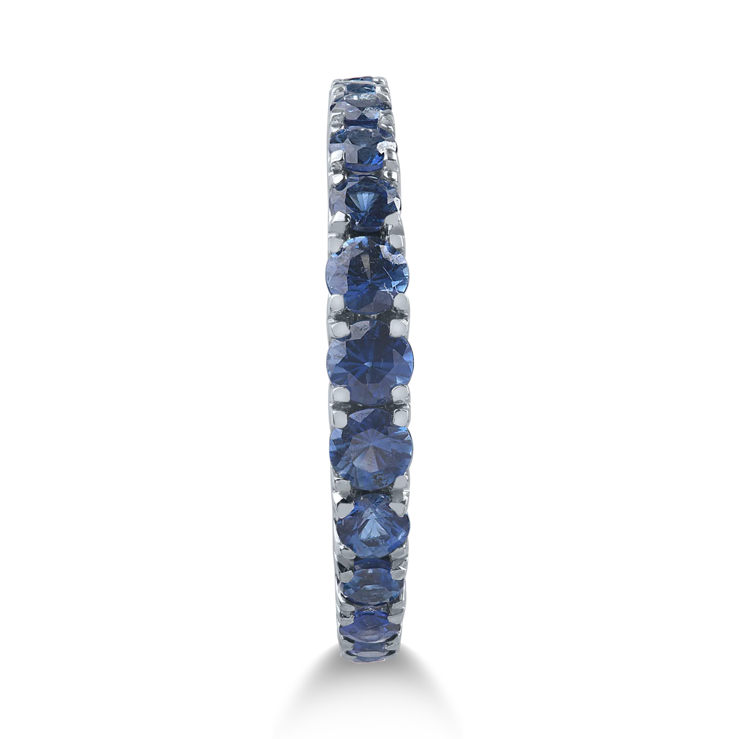 Fél örökkévalóság gyűrű fehér aranyból 1.07ct zafírral