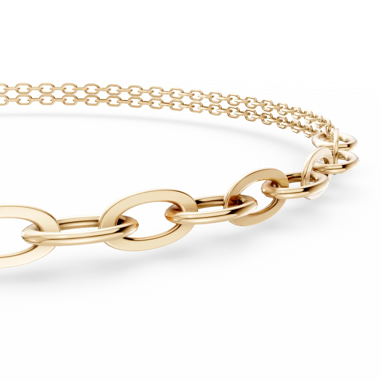 Yellow gold chain bracelet