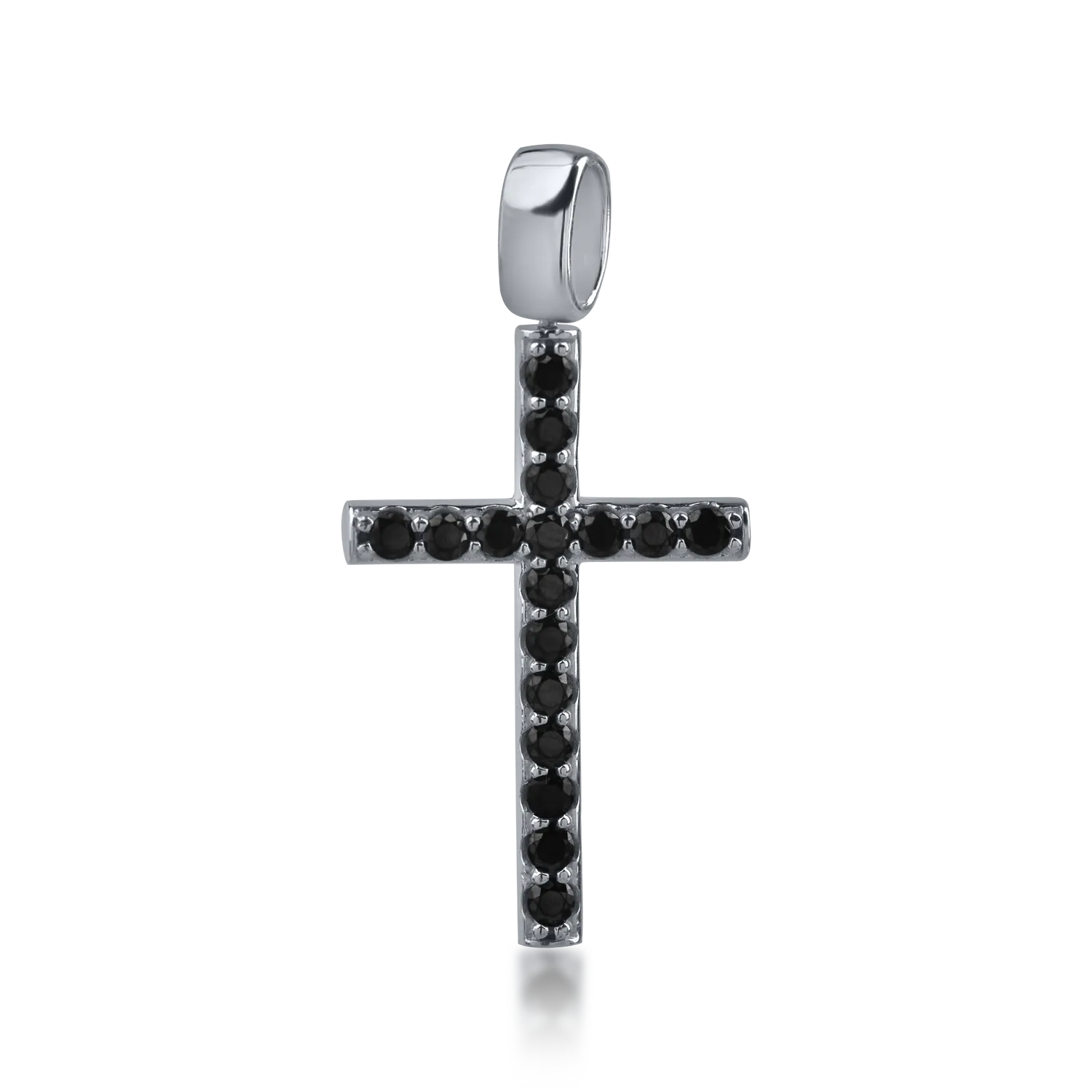 Zawieszka w kształcie krzyża z białego złota