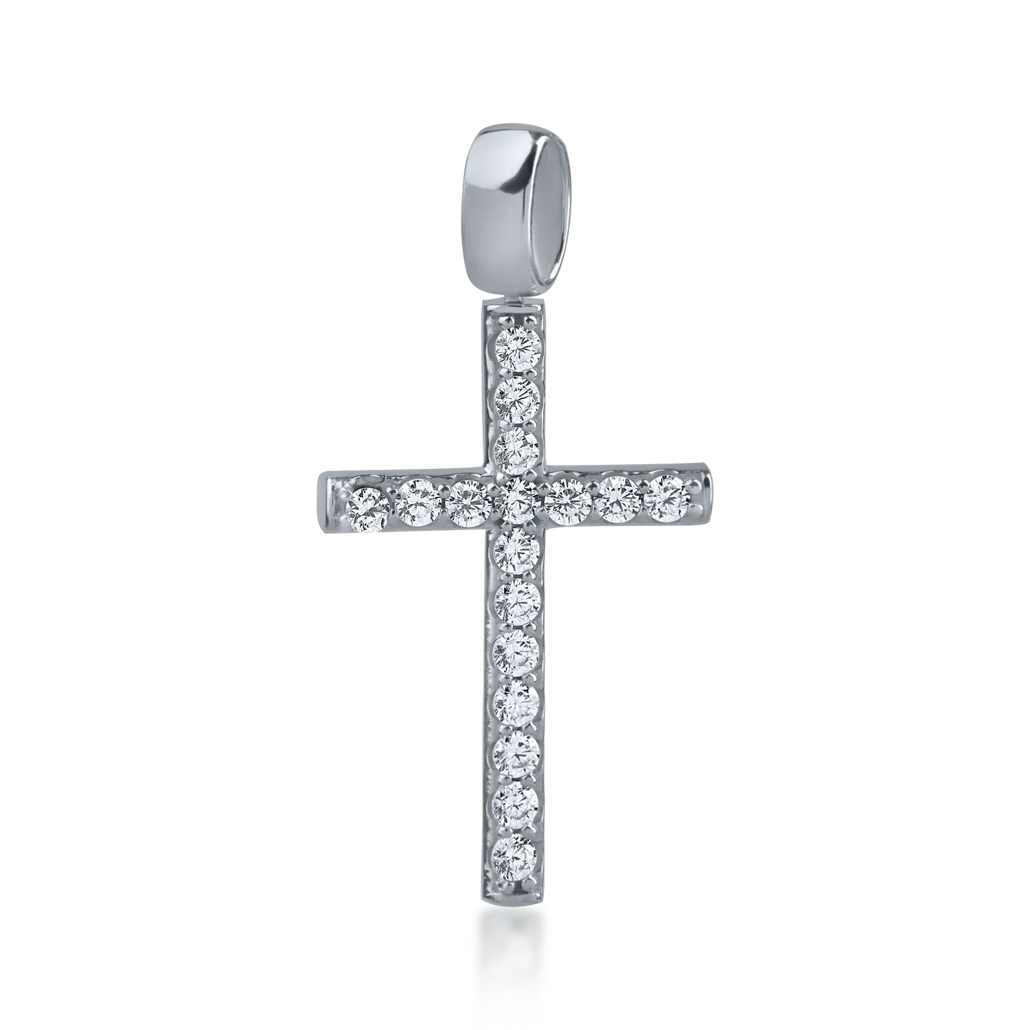 White gold cross pendant