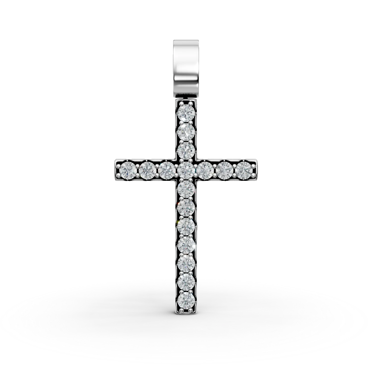 Pandantiv cruce din aur alb-159769