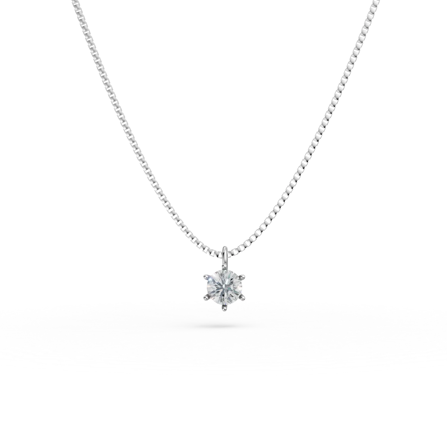White gold pendant necklace